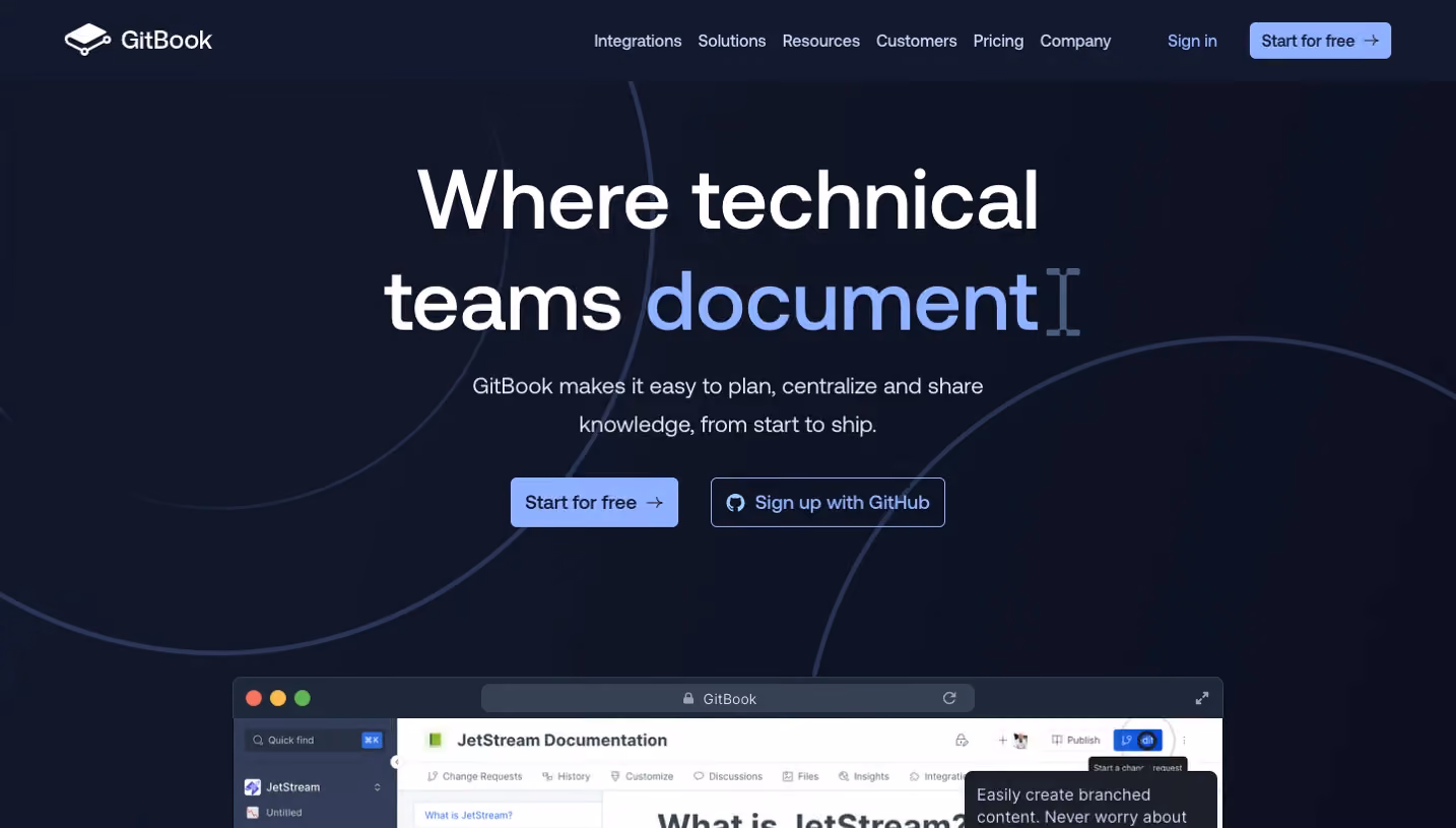 GitBook Landing Page