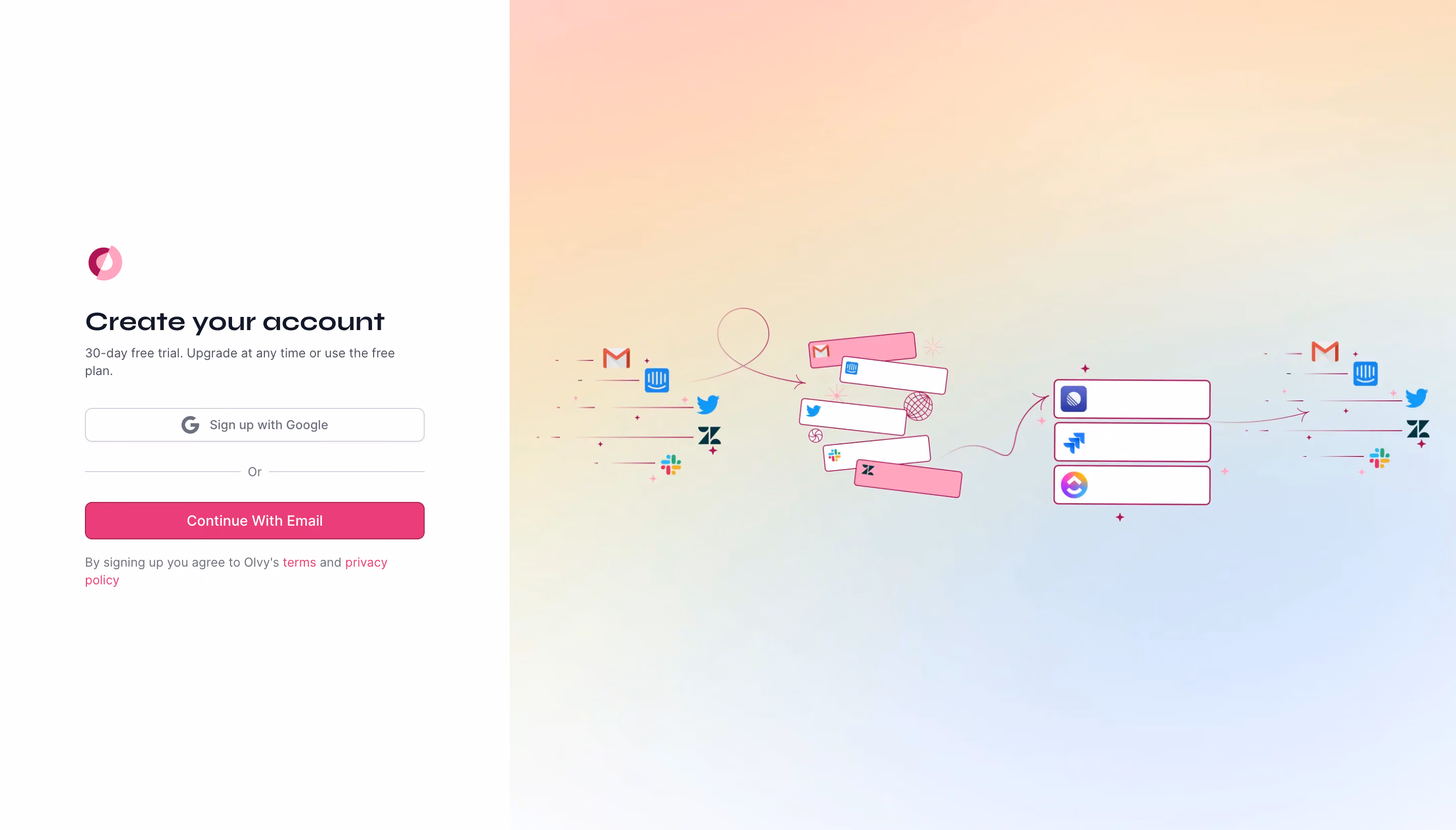 Olvy Signup