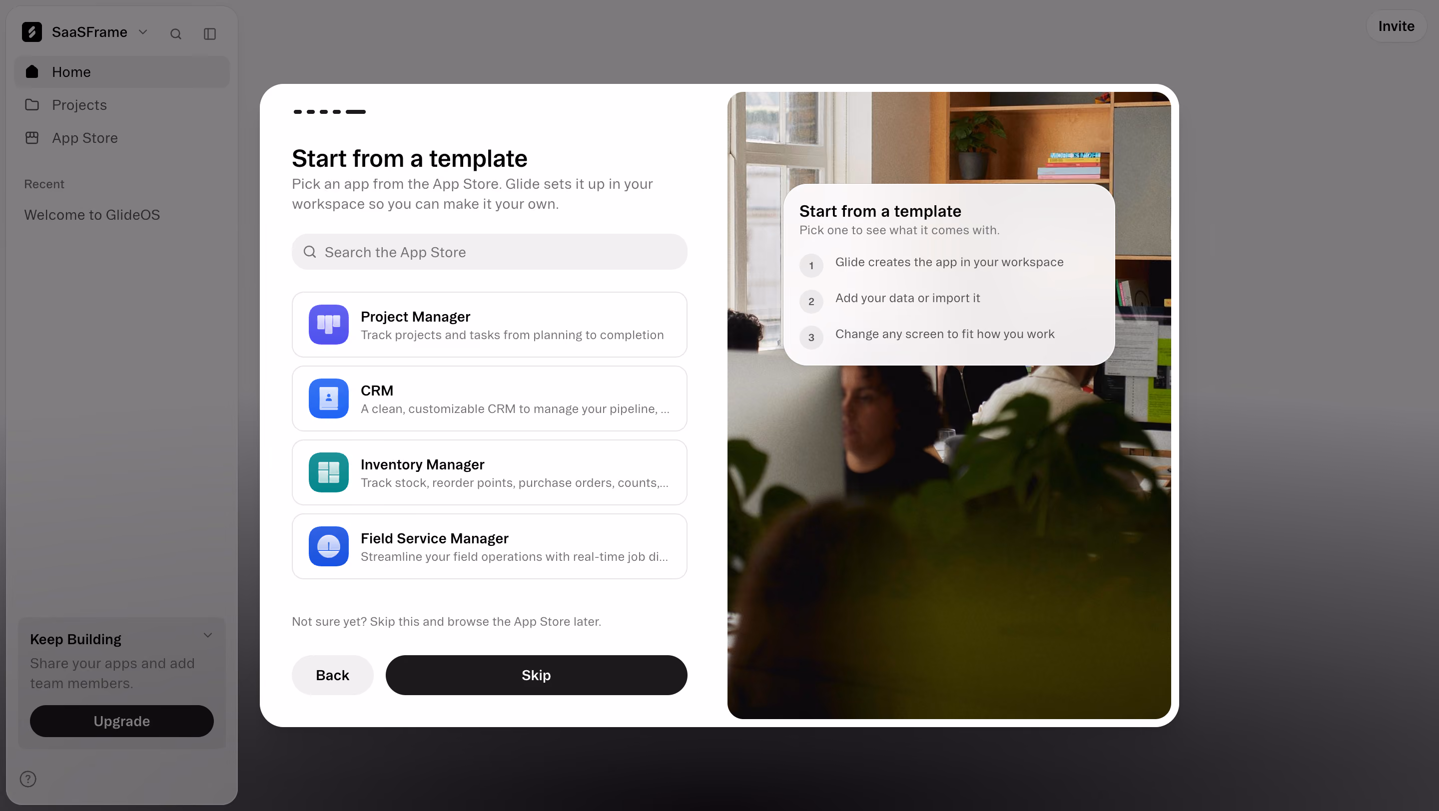 Glide Start from an app template