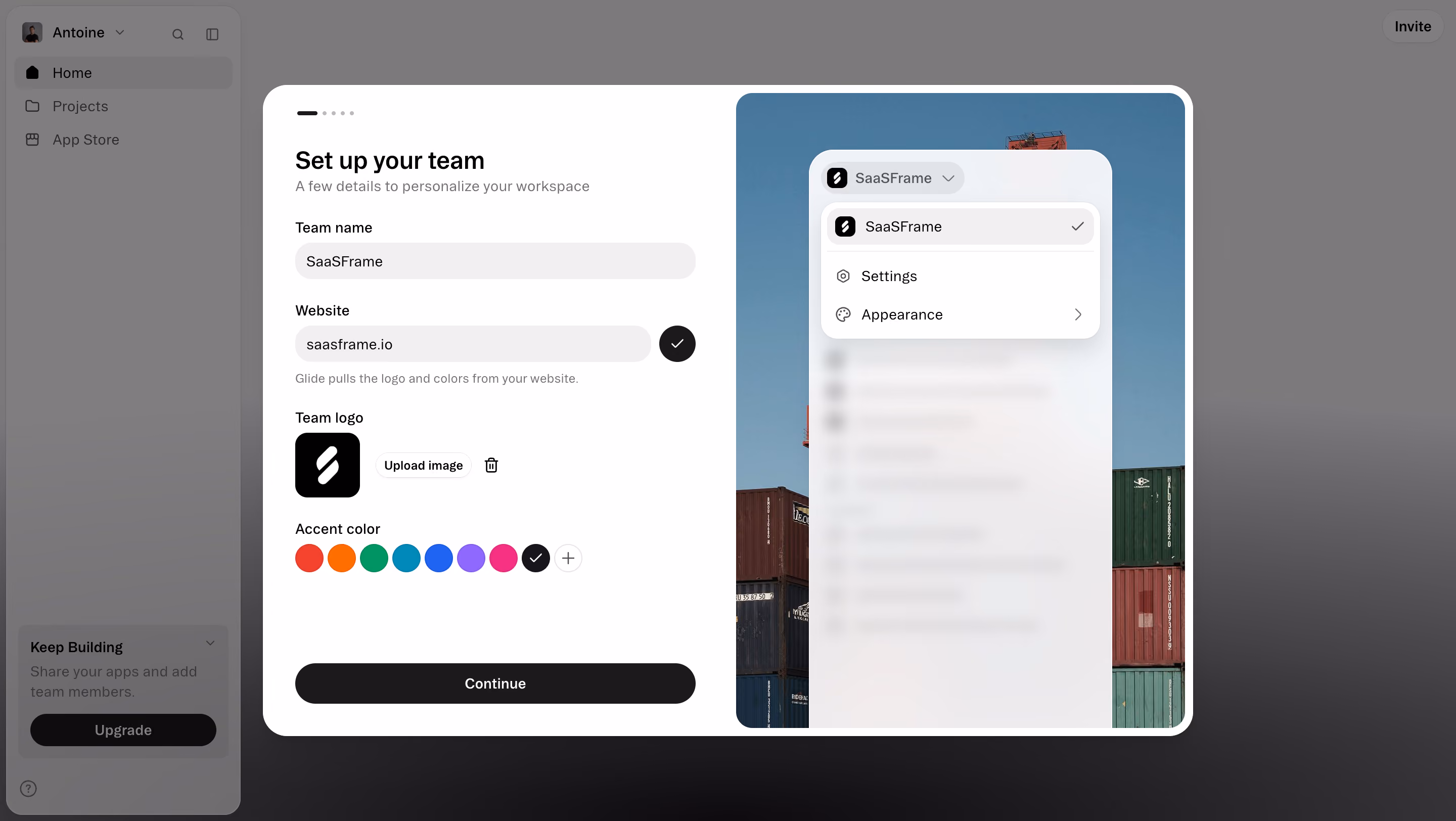 Glide Set up your team workspace