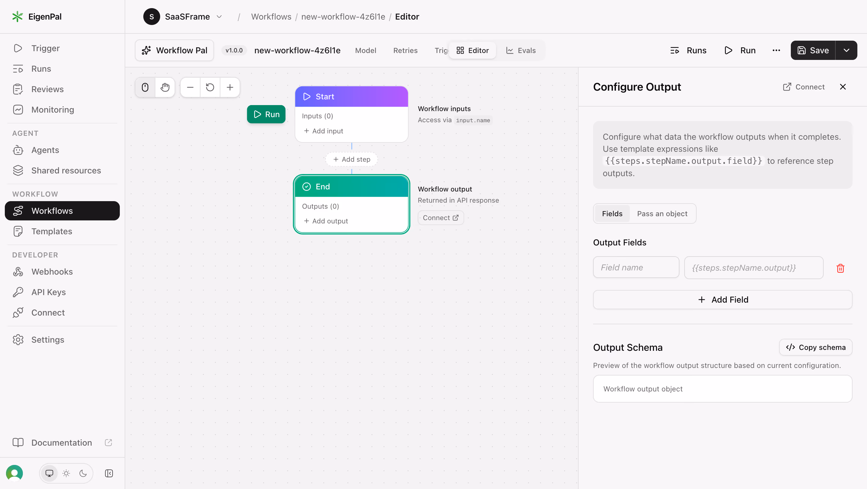 EigenPal Configure workflow output
