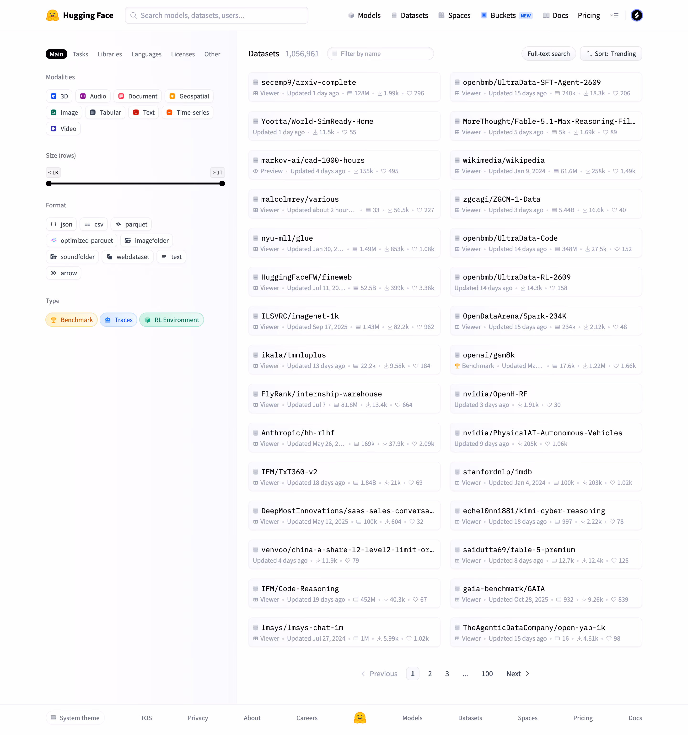 Hugging Face Browse AI Spaces