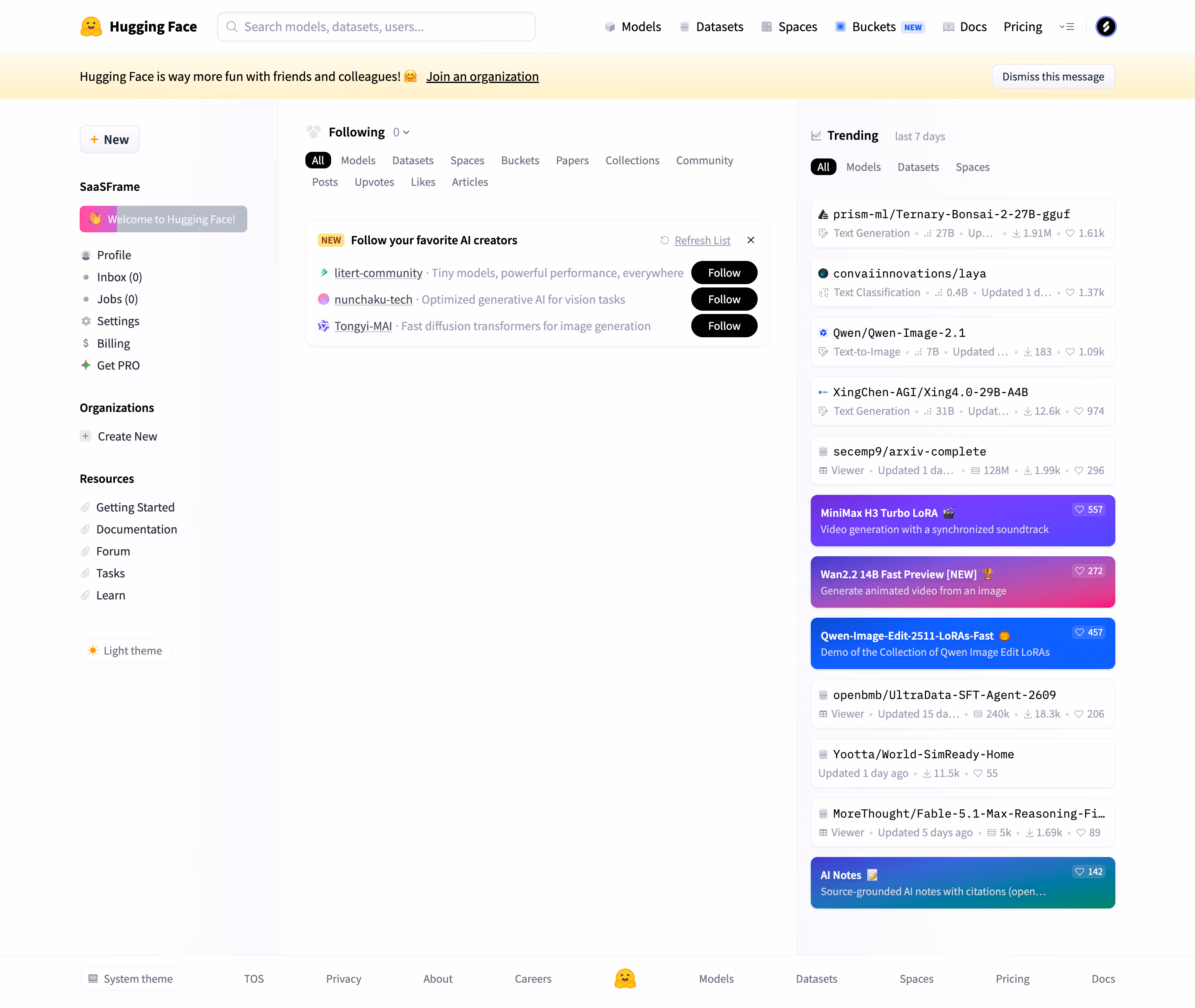 Hugging Face Model details and inference widget