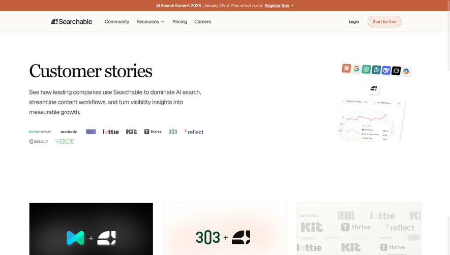 Searchable Customer Stories