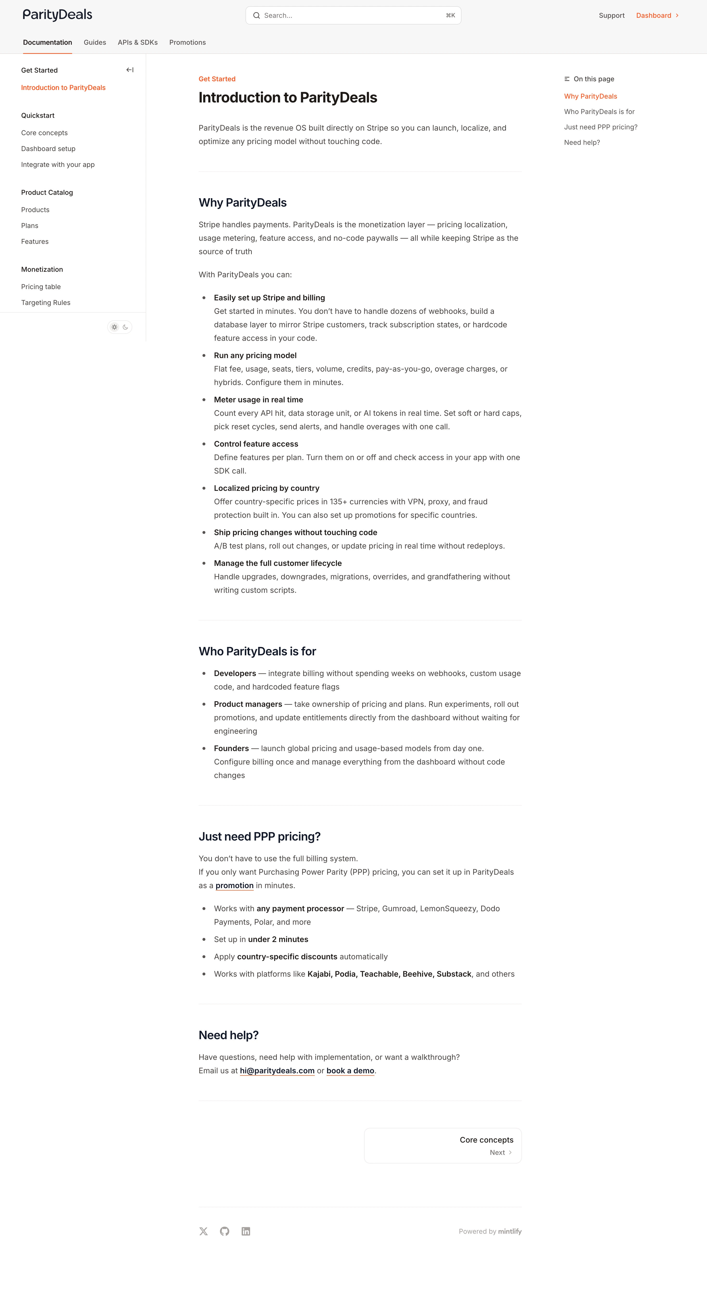 ParityDeals Documentation