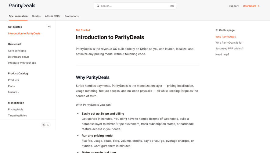 ParityDeals Documentation