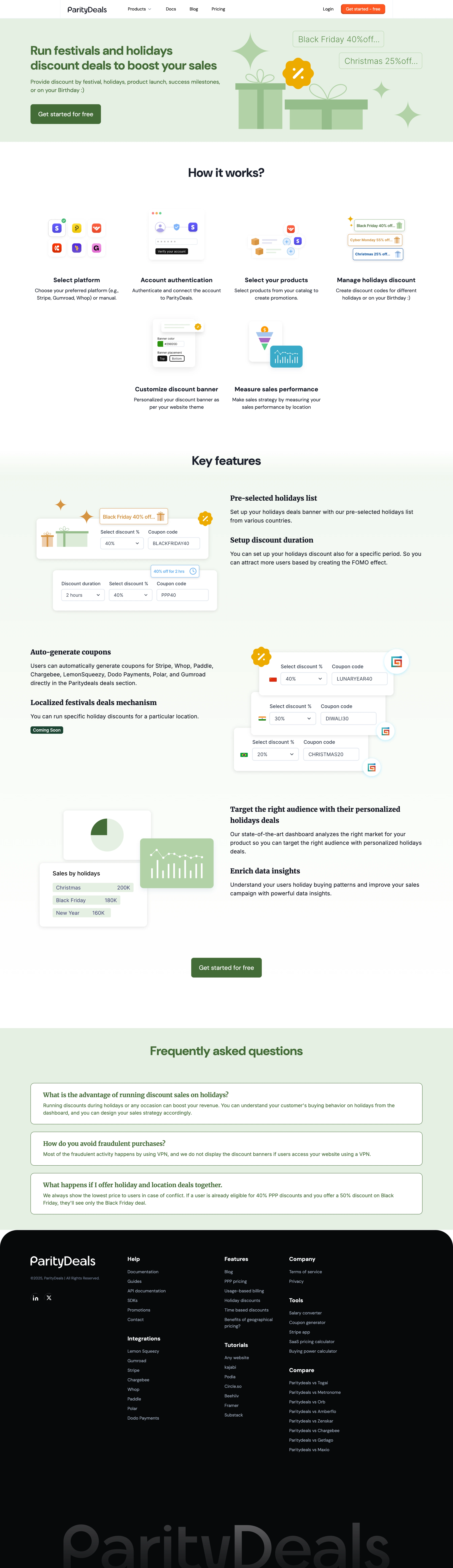 ParityDeals Features Page