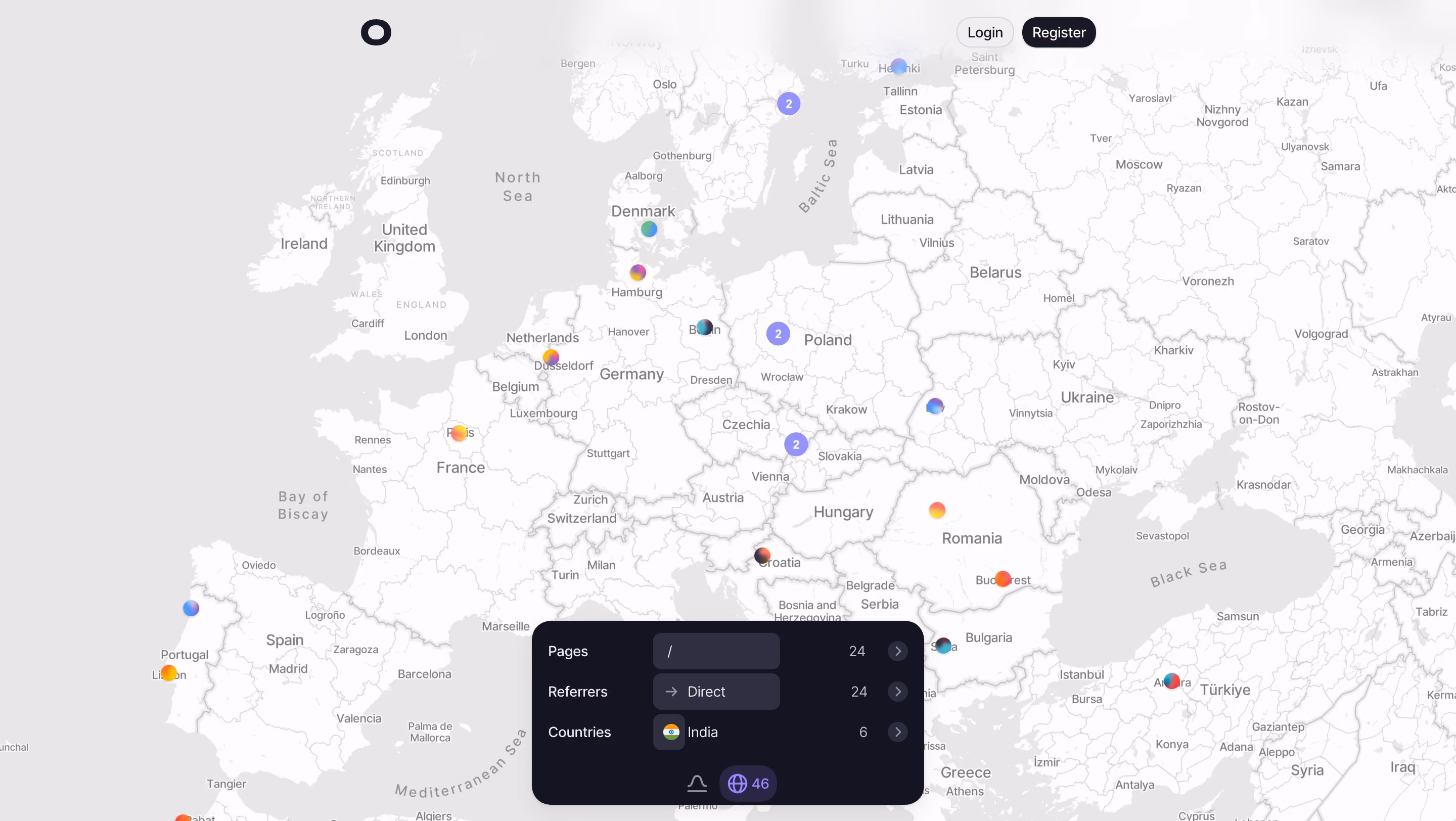 Visitors Realtime Map Zoom