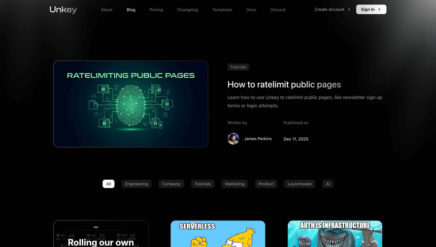 Unkey Blog Feed
