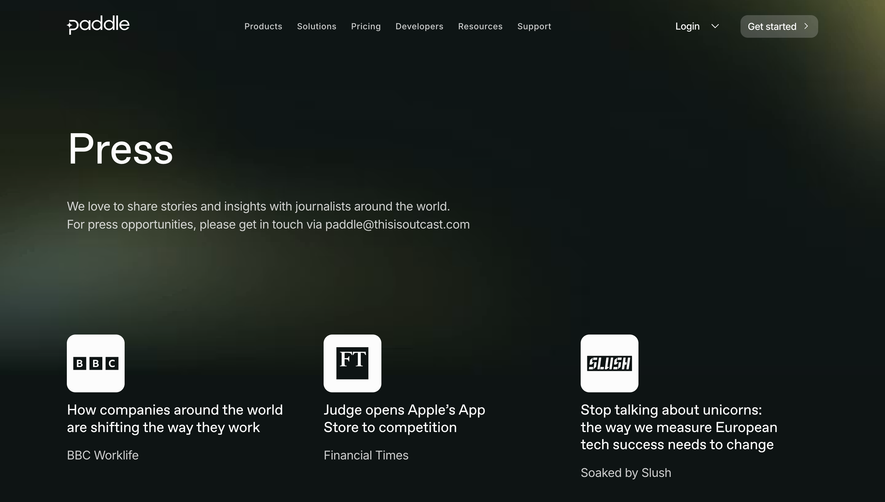 Paddle Press Page