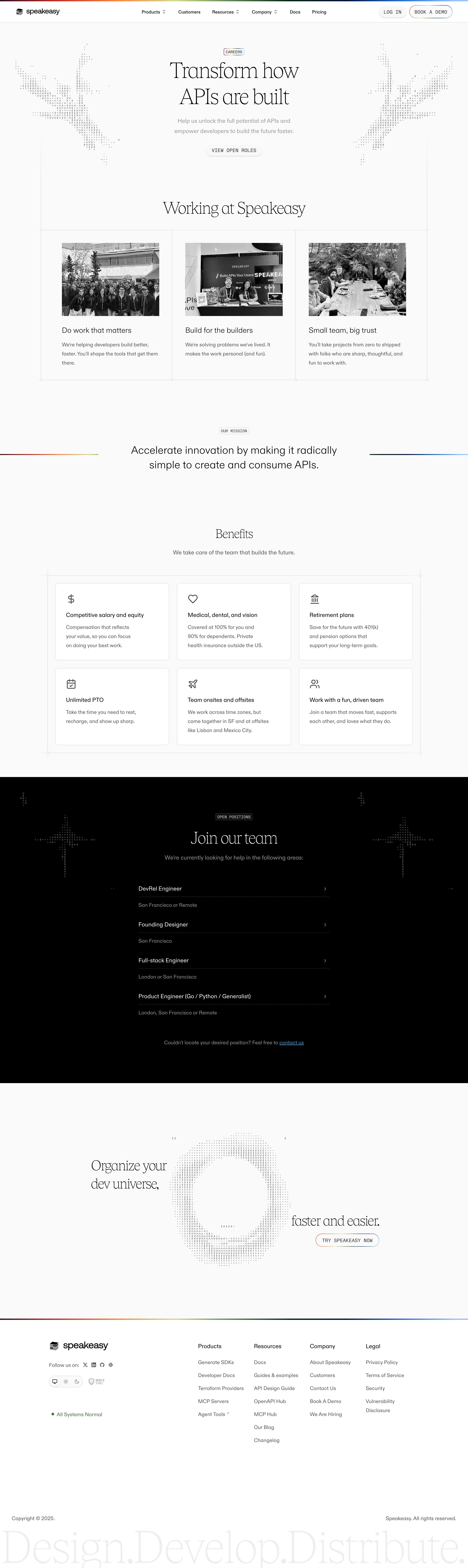 Speakeasy Careers Page