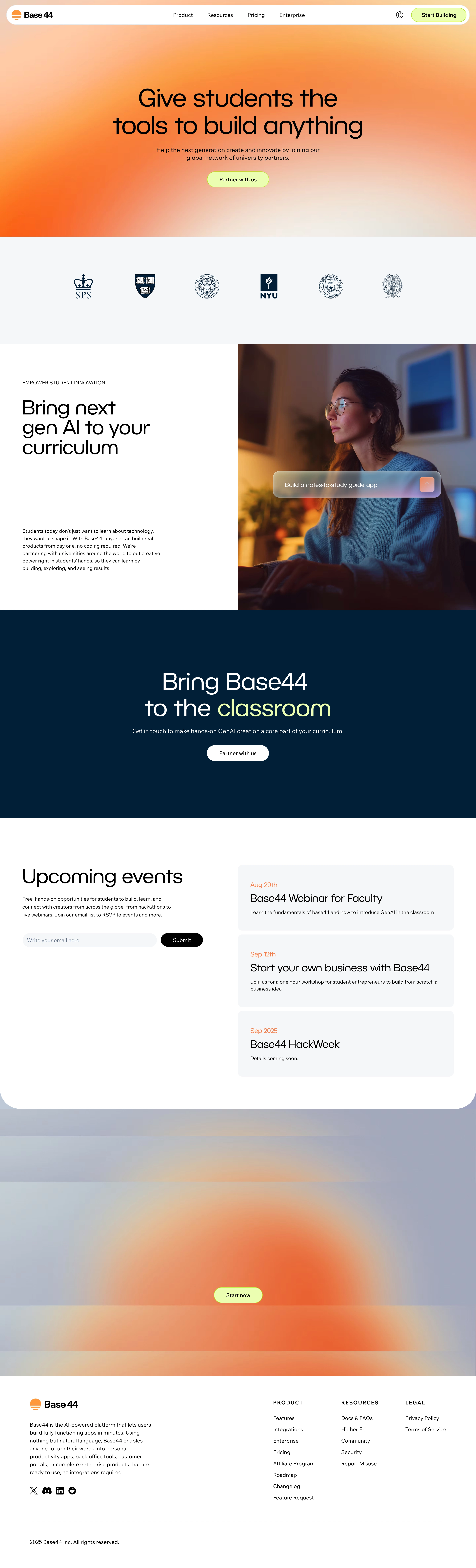 Base44 For Education Page