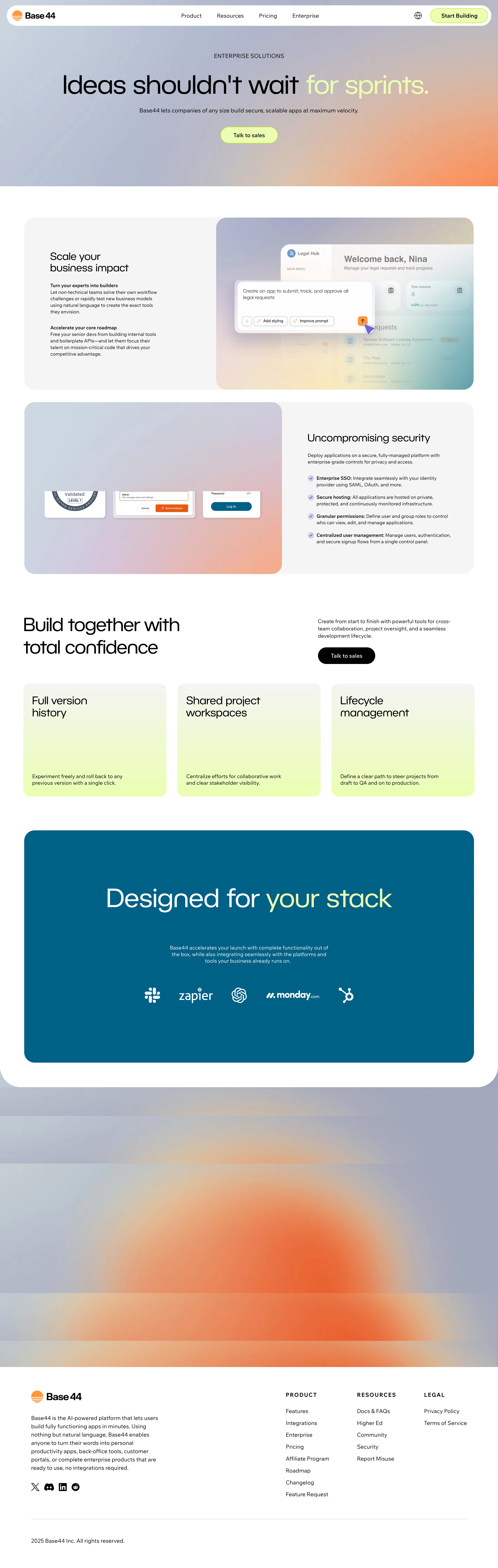 Base44 Enterprise Page