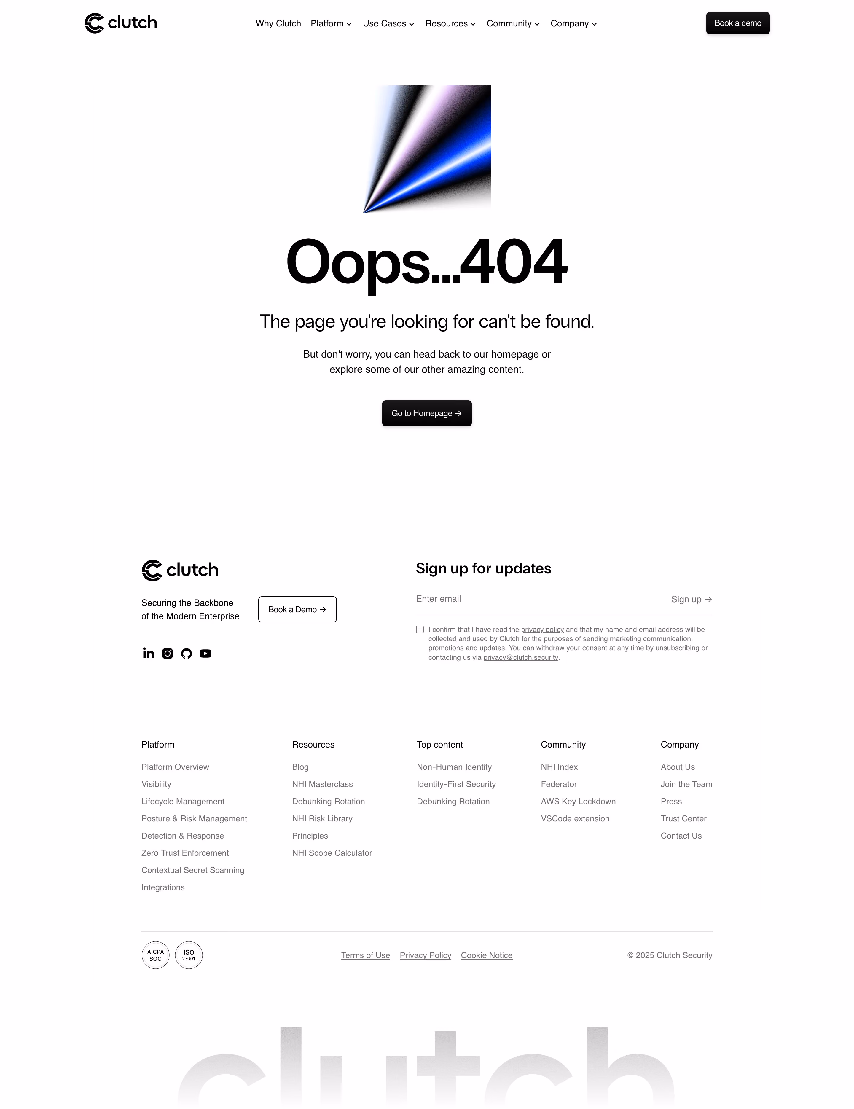 Clutch 404 Page