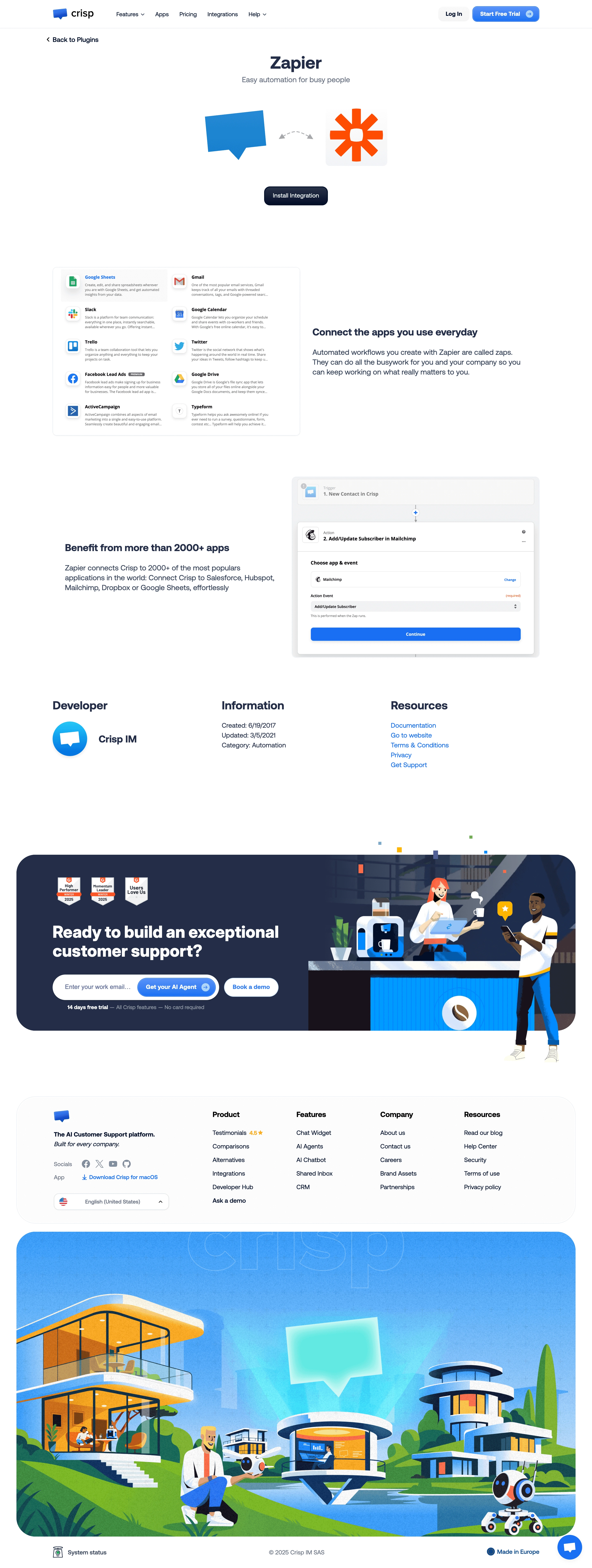 Crisp Integrations Page
