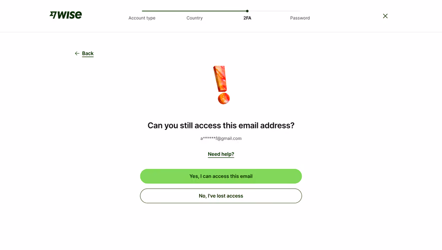 Wise Multi-Factor Authentication Setup