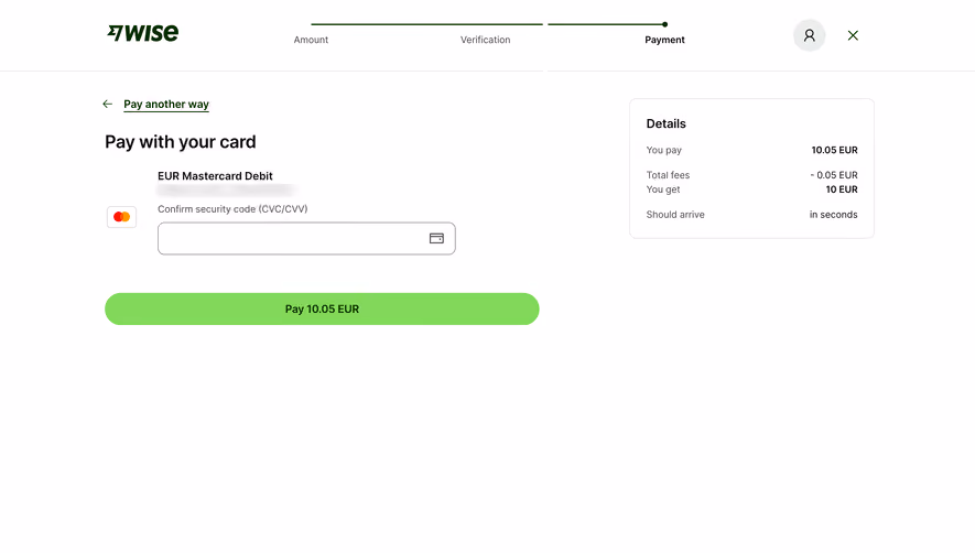 Wise Add Money With Card