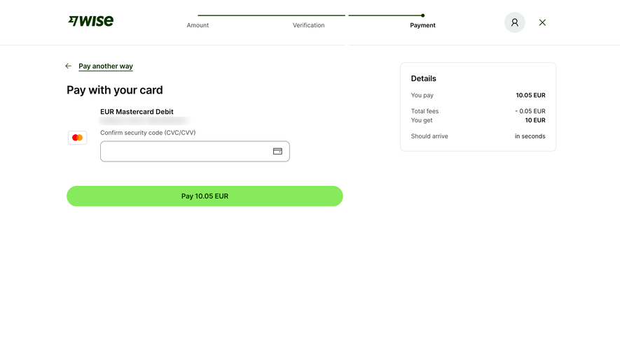 Wise Add Money With Card