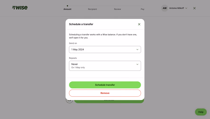 Wise Schedule A Transfer