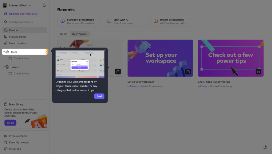 Pitch Product Tour