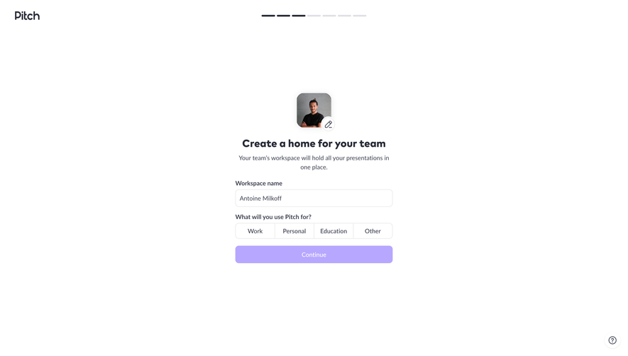 Pitch Account Setup