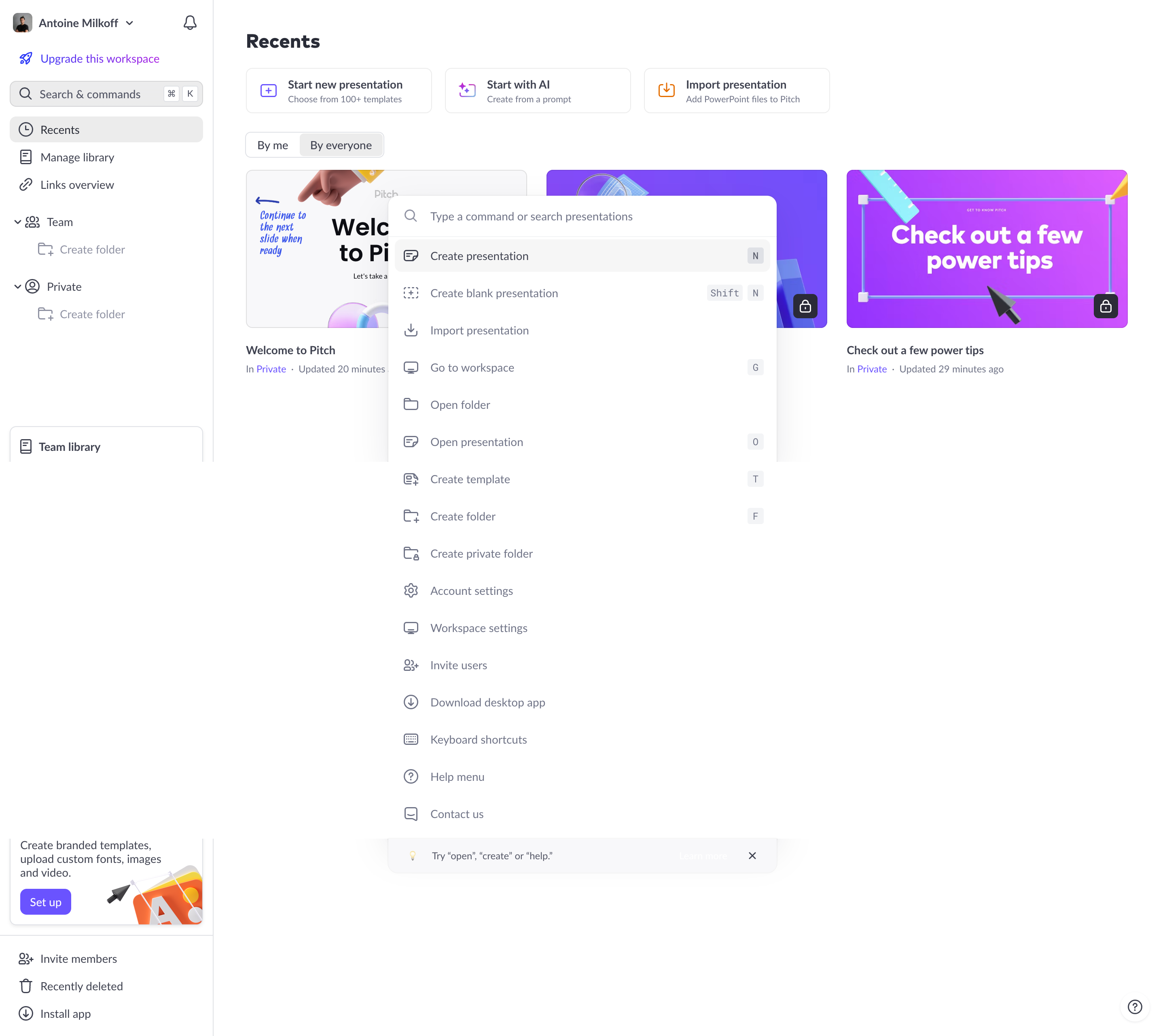 Pitch Search Modal