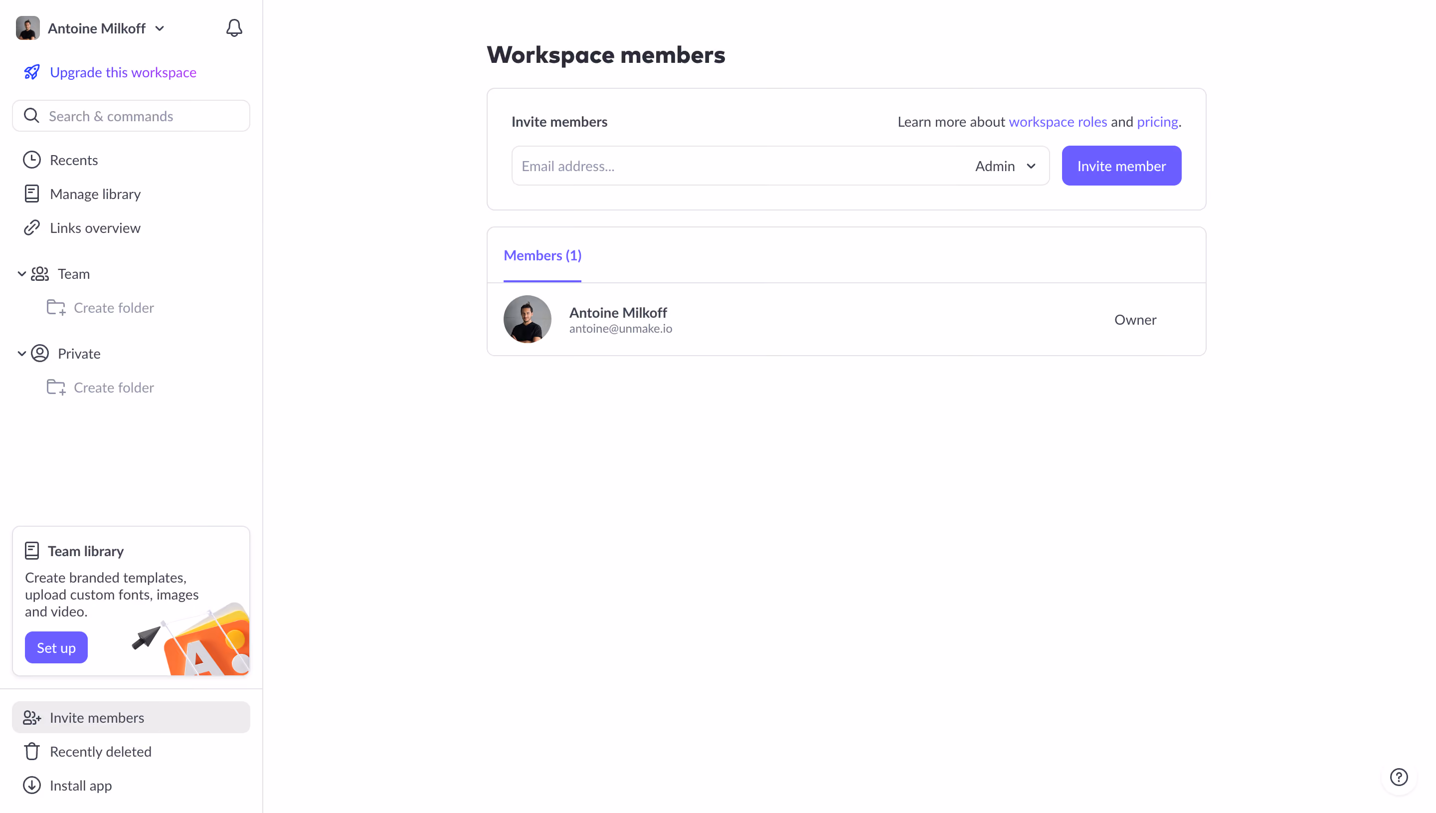 Pitch Workspace Members