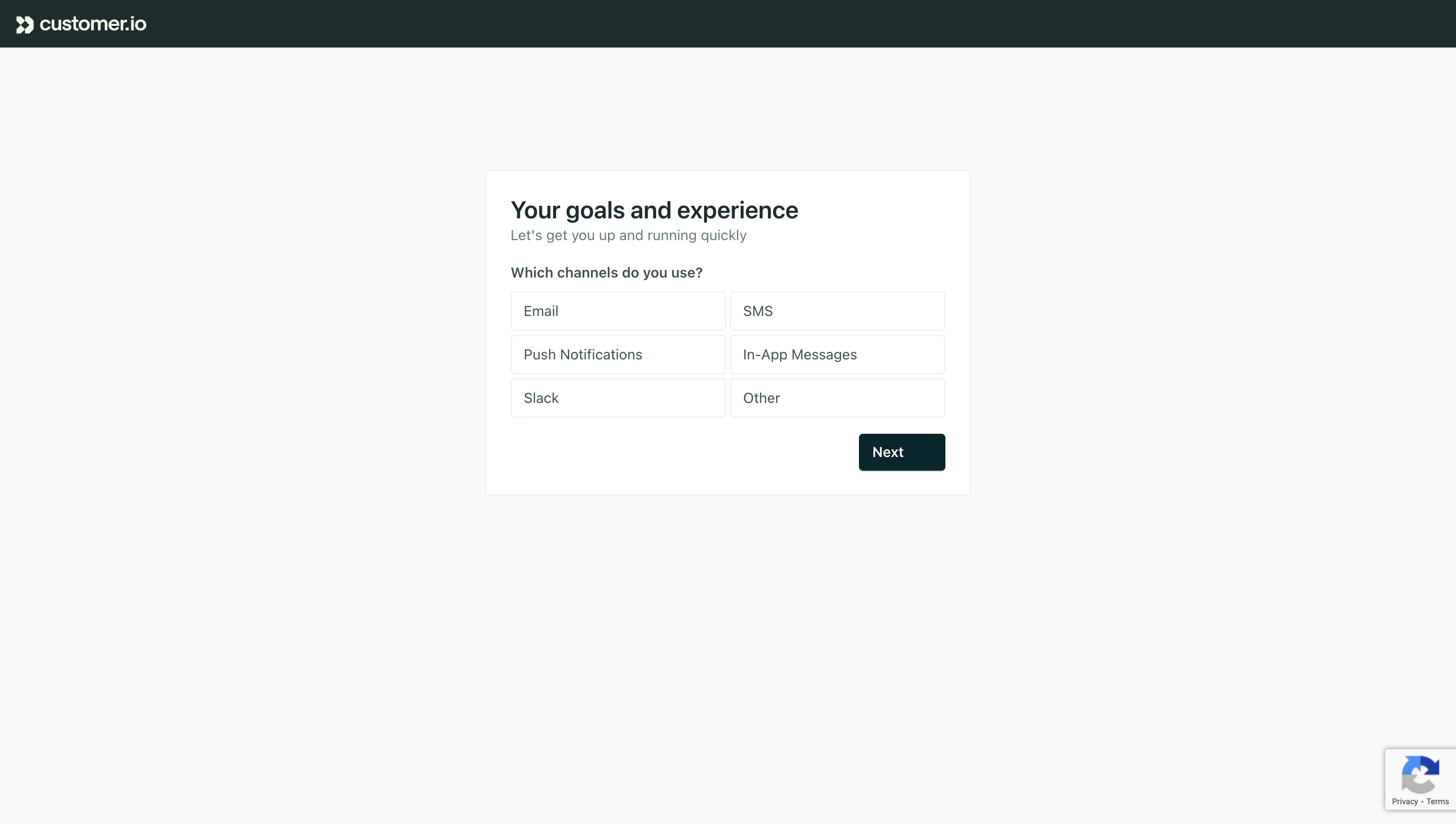 Customer.io Channels Setup