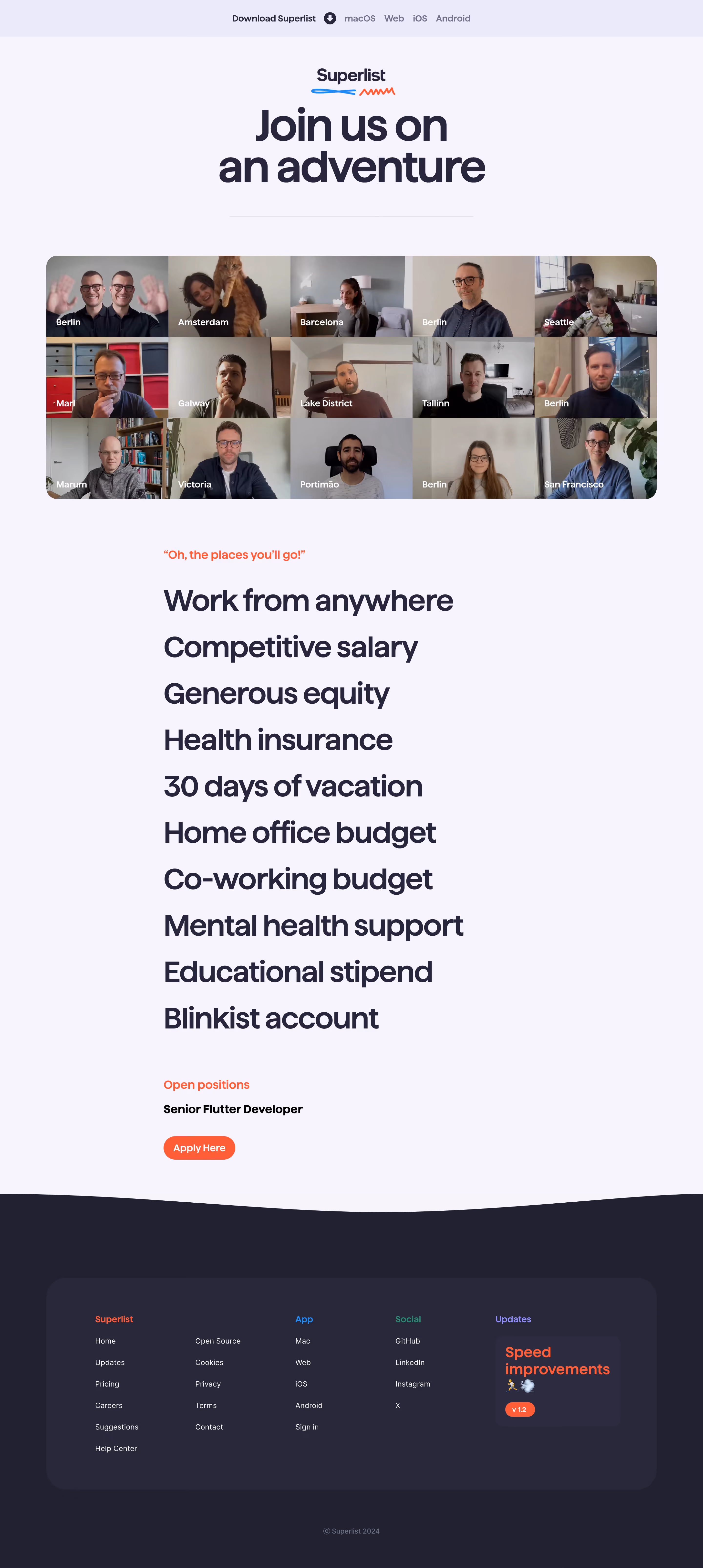Superlist Careers Page