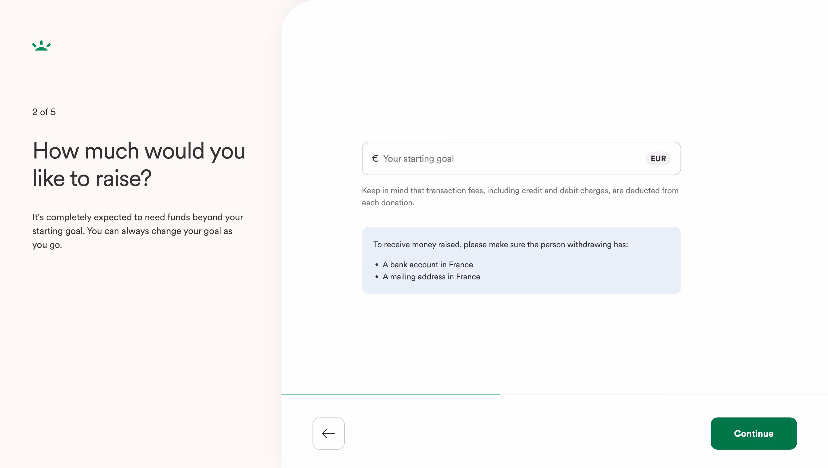 GoFundMe Foundraiser Goal Setup