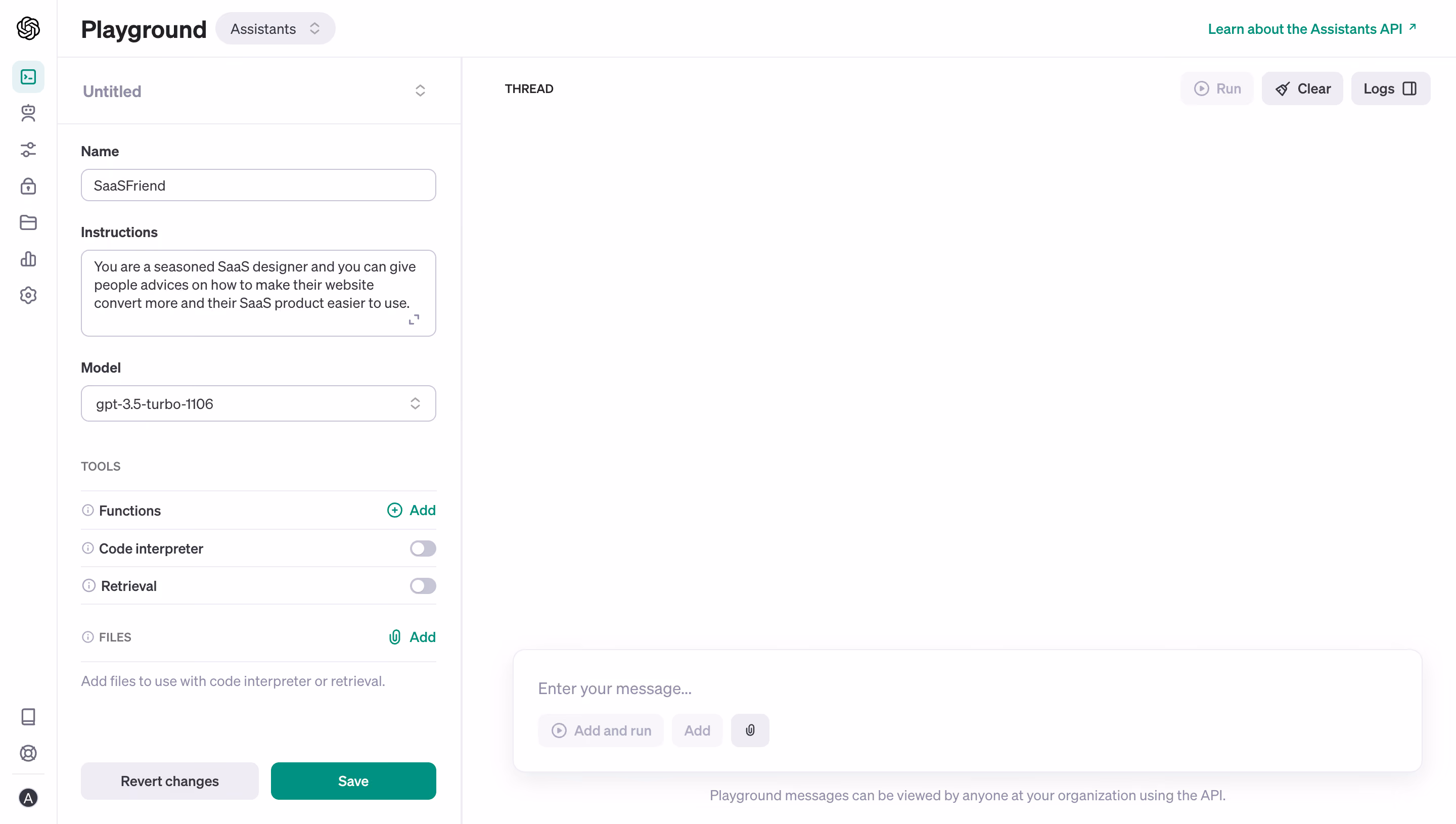 OpenAI Create An Assistant