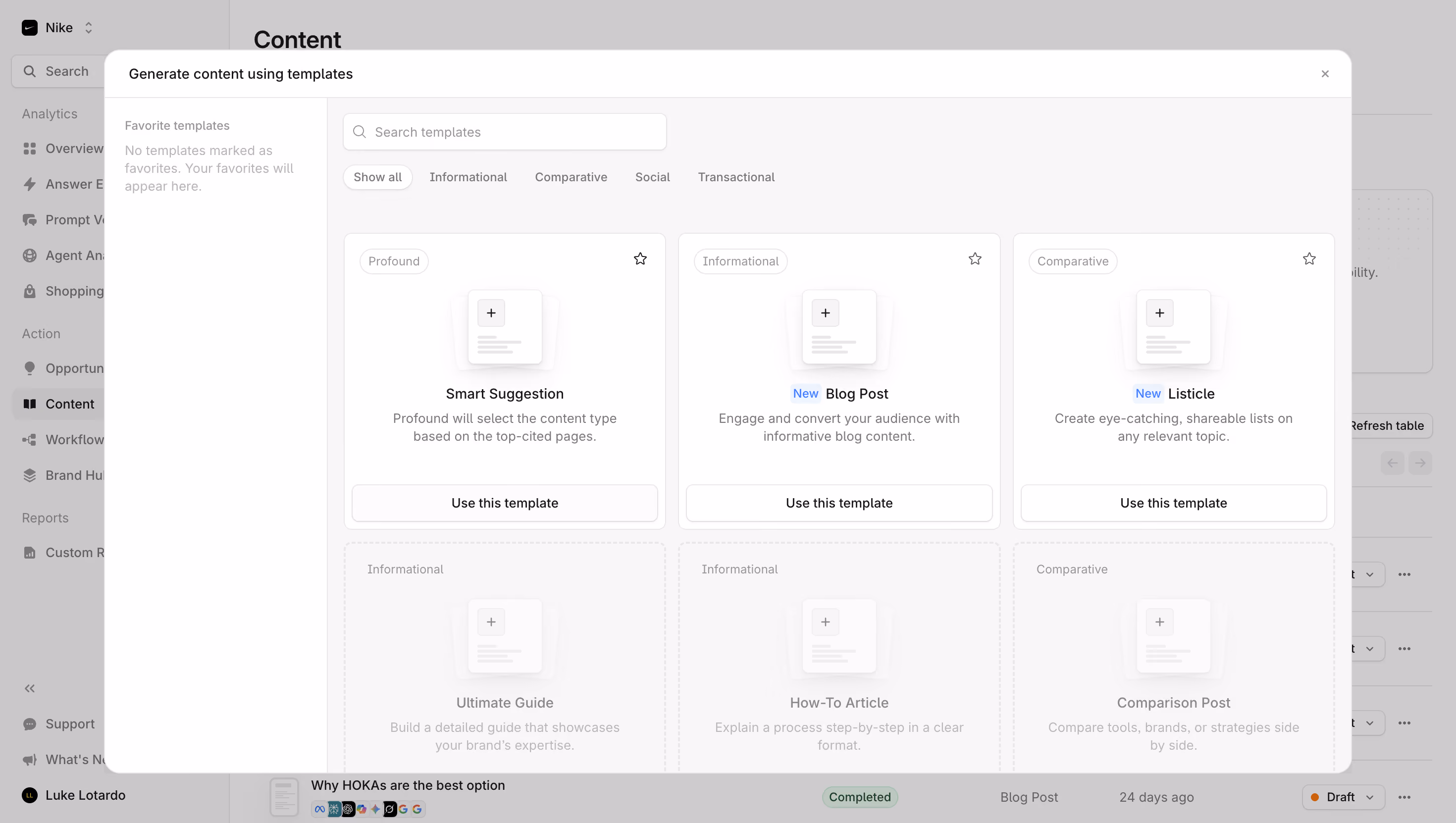 Profound Content Templates