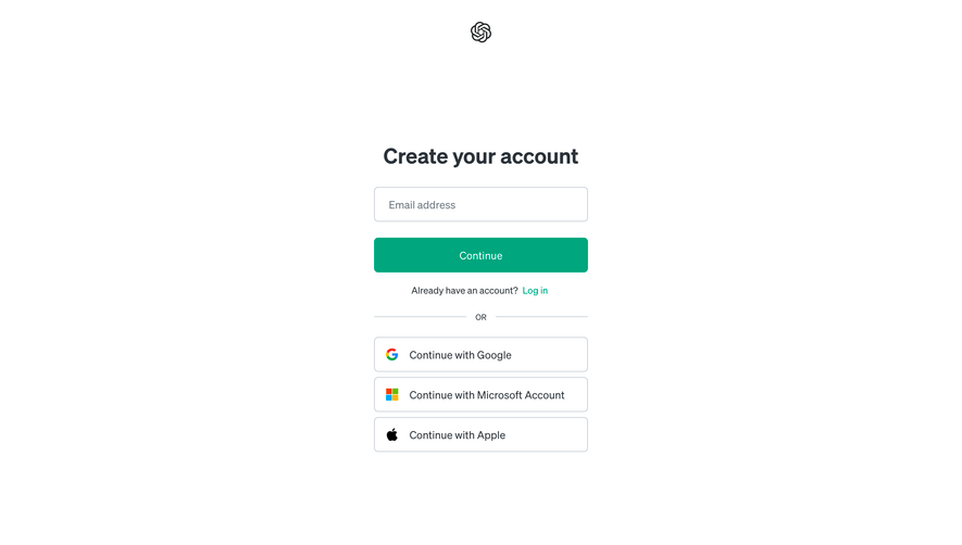 OpenAI Signup Page