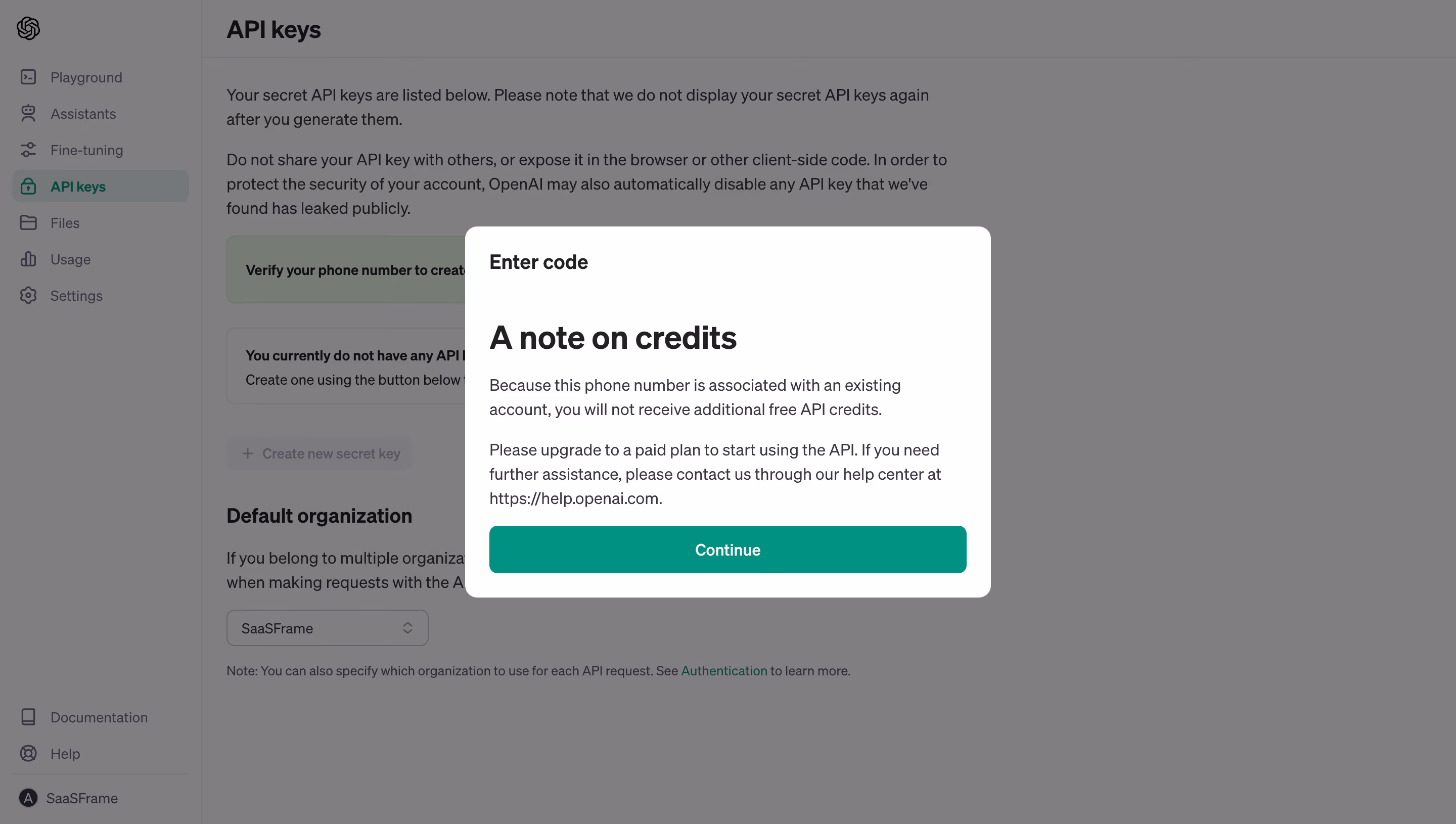 OpenAI Information Modal