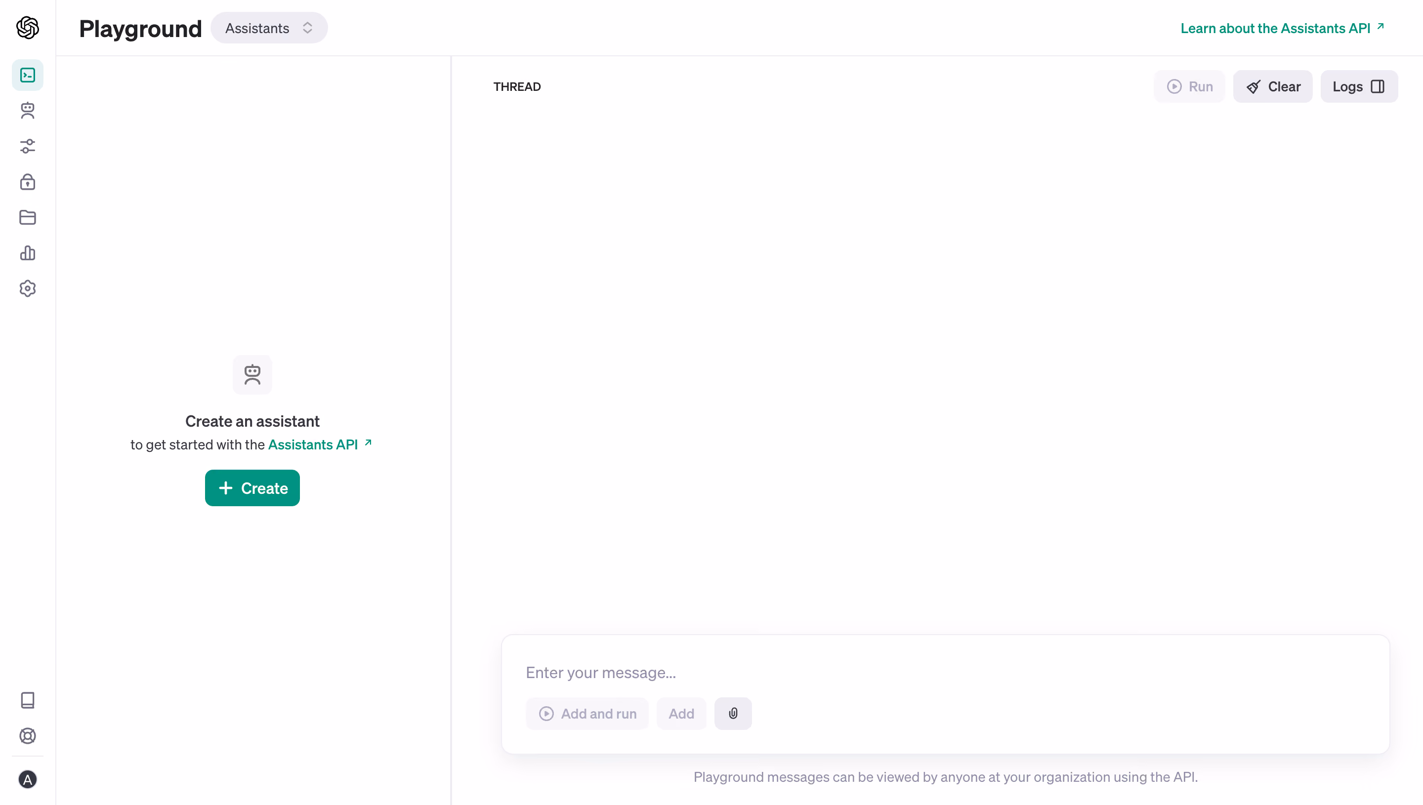 OpenAI Empty Playground