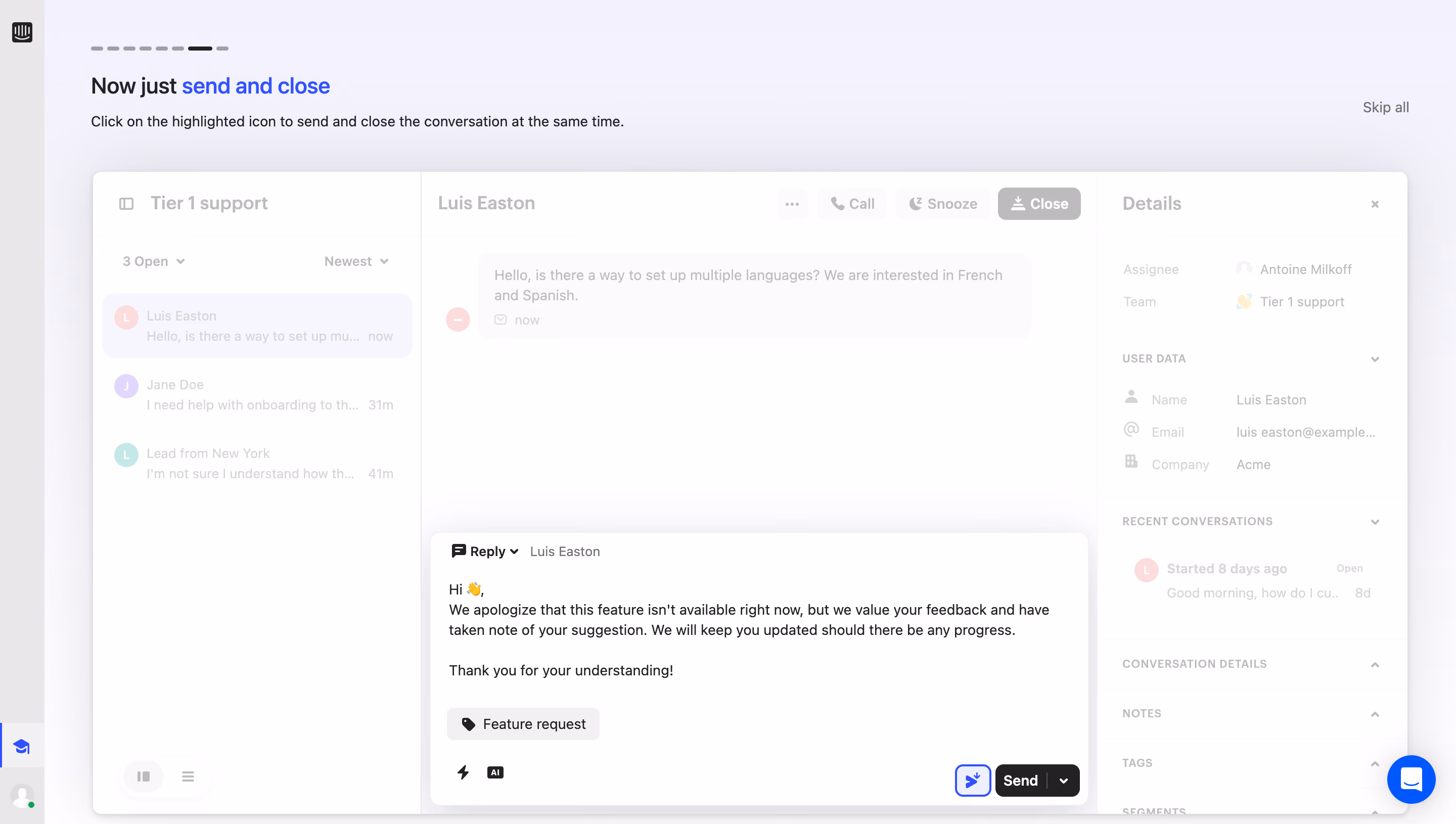 Intercom Help Desk Onboarding