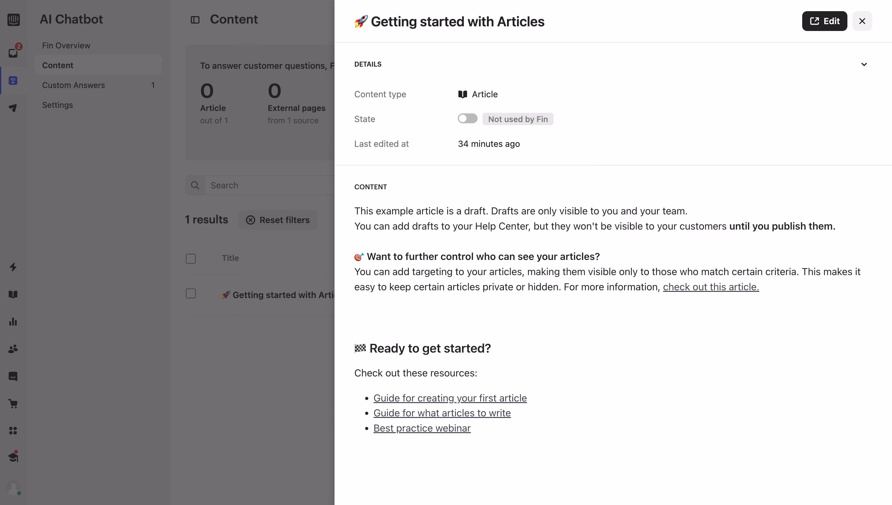 Intercom Content Details