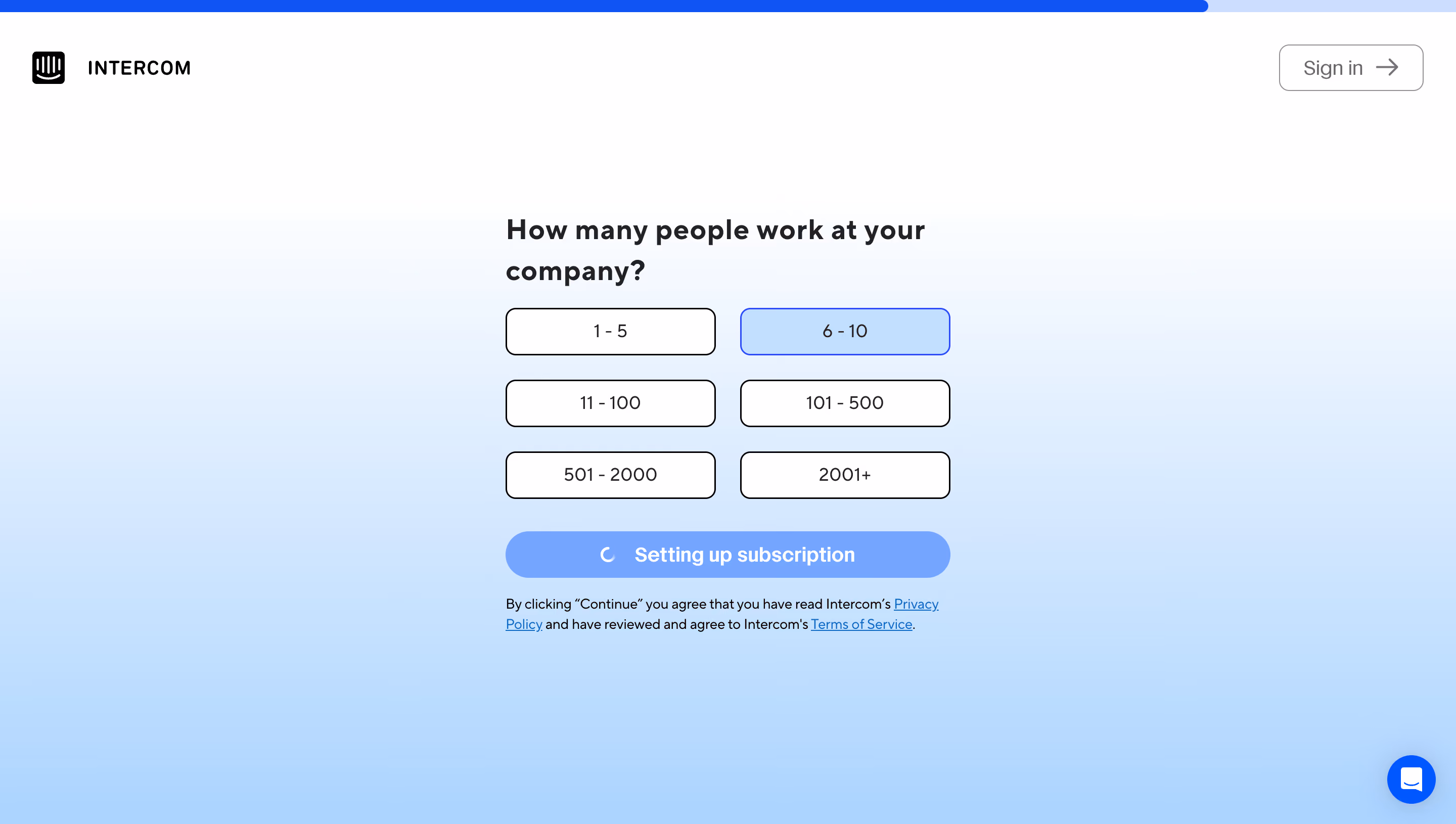 Intercom Account Setup