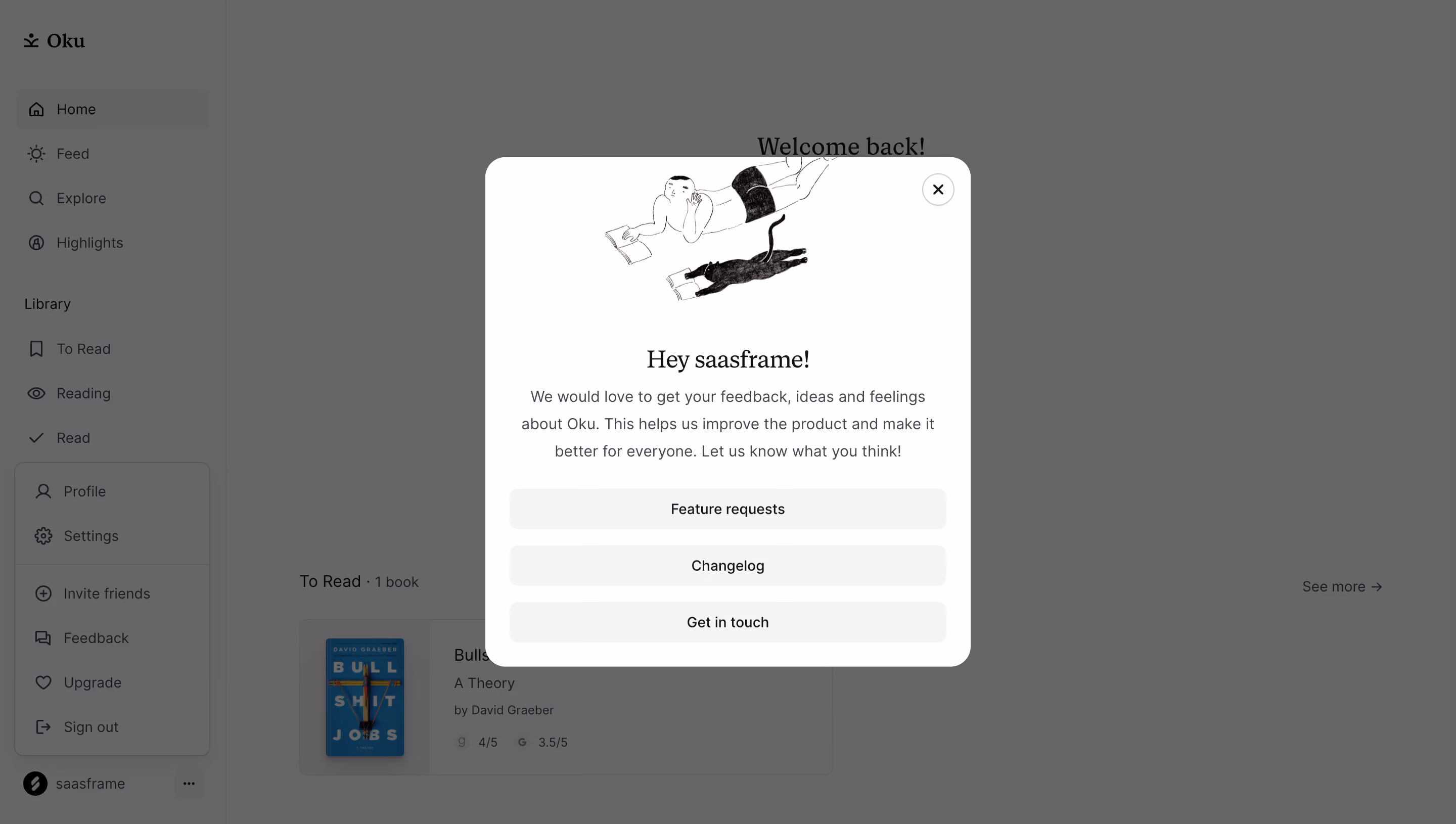 Oku Feedback Modal
