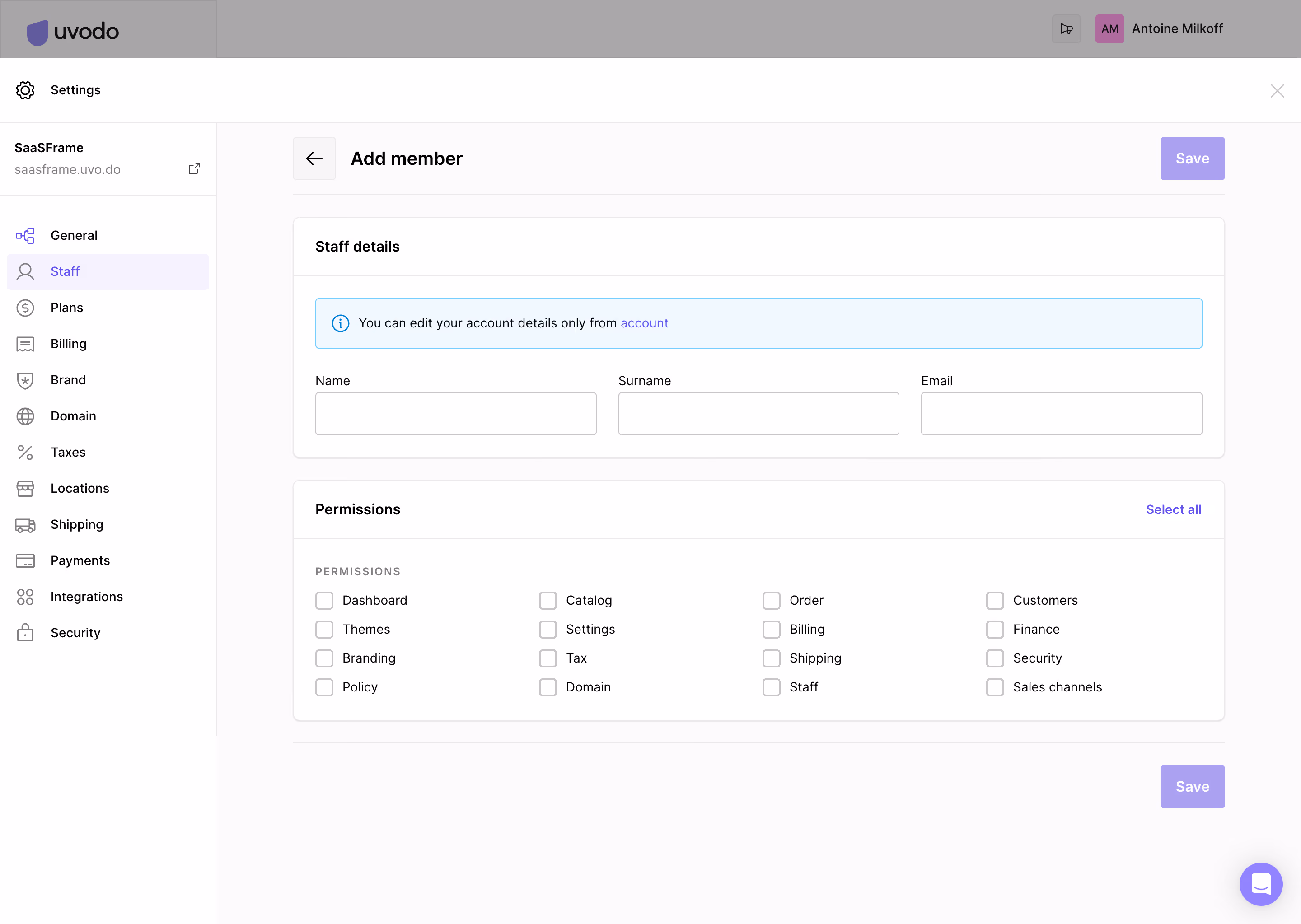 Uvodo Add A Team Member