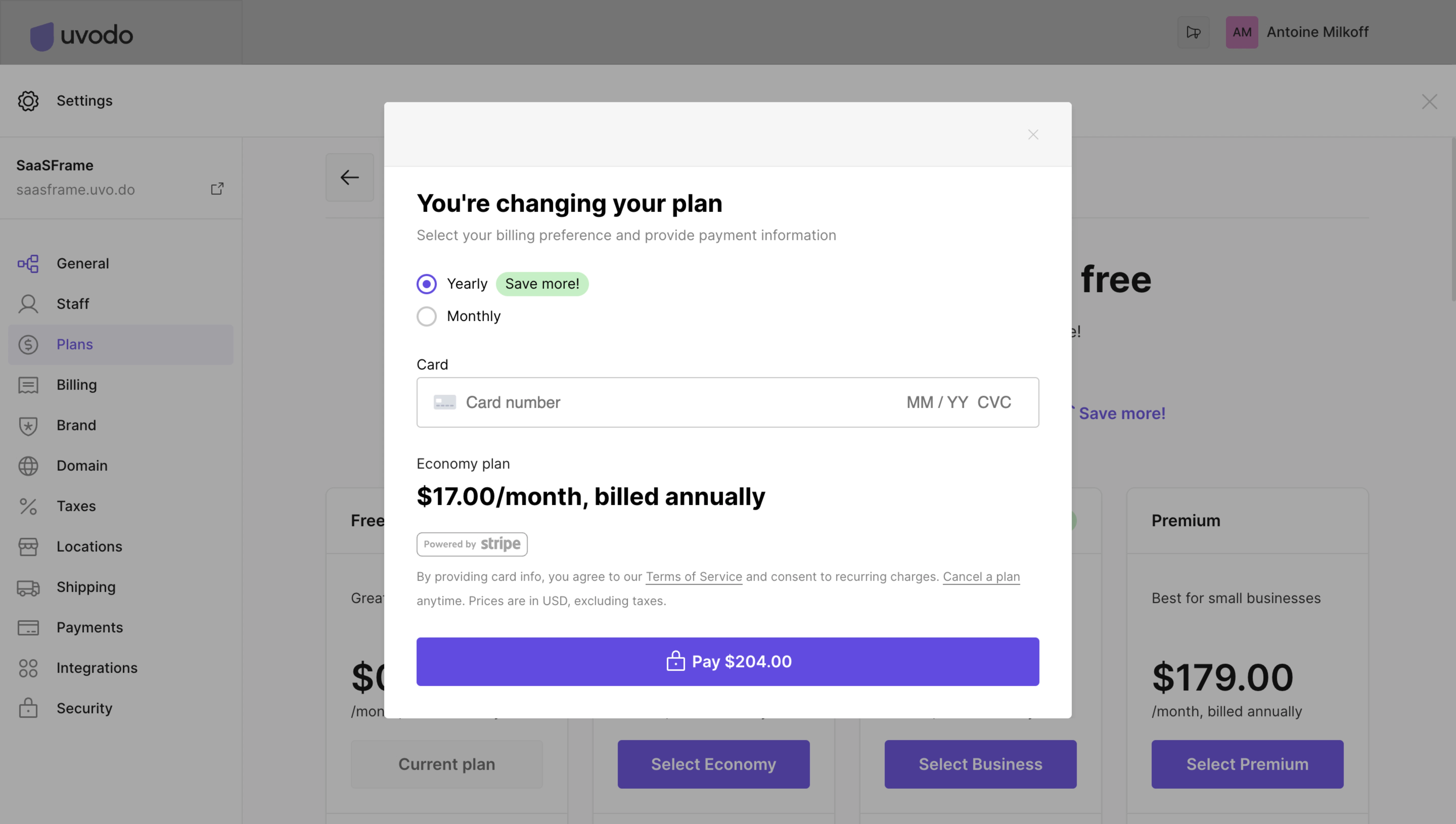 Uvodo Checkout
