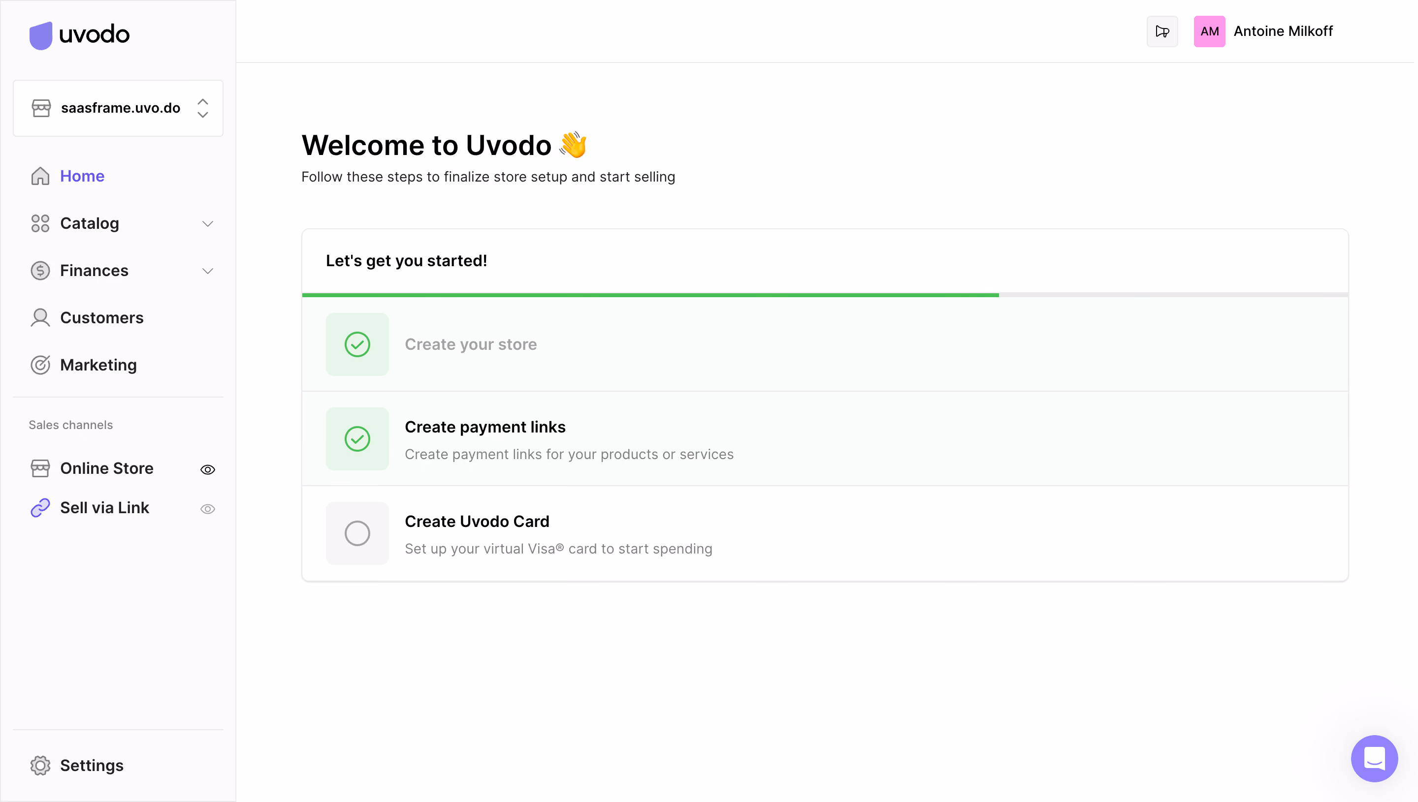 Uvodo Uvodo Welcome Screen