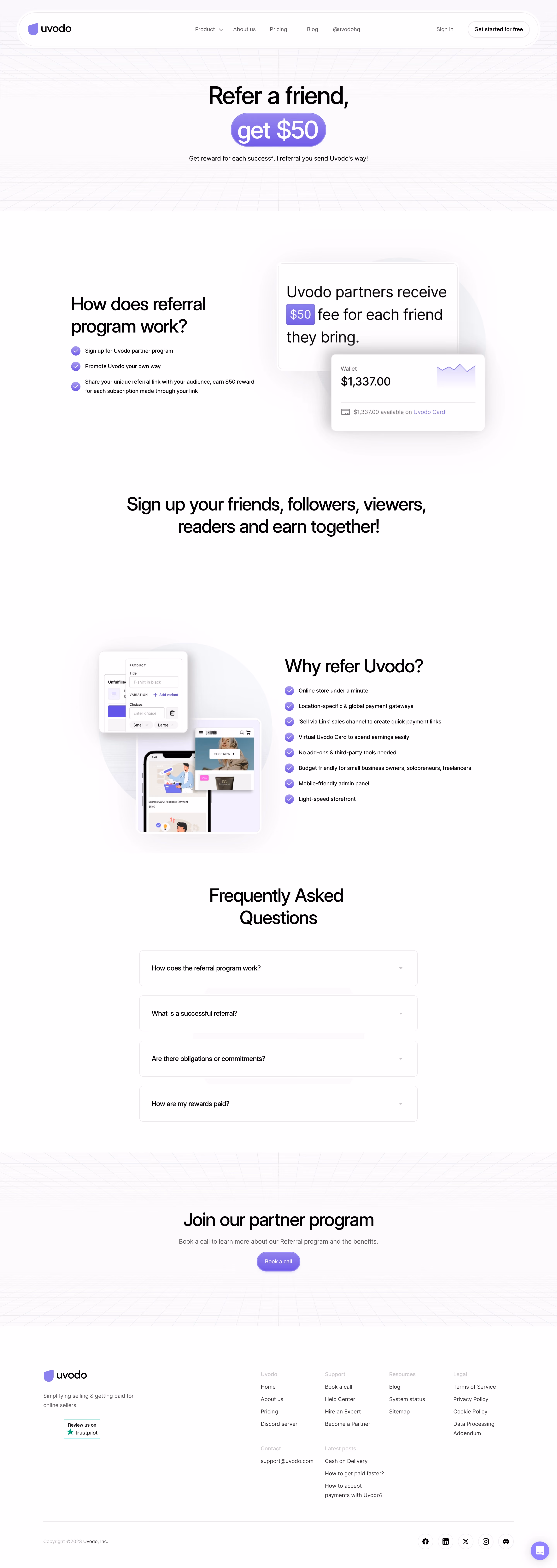Uvodo Affiliate Page