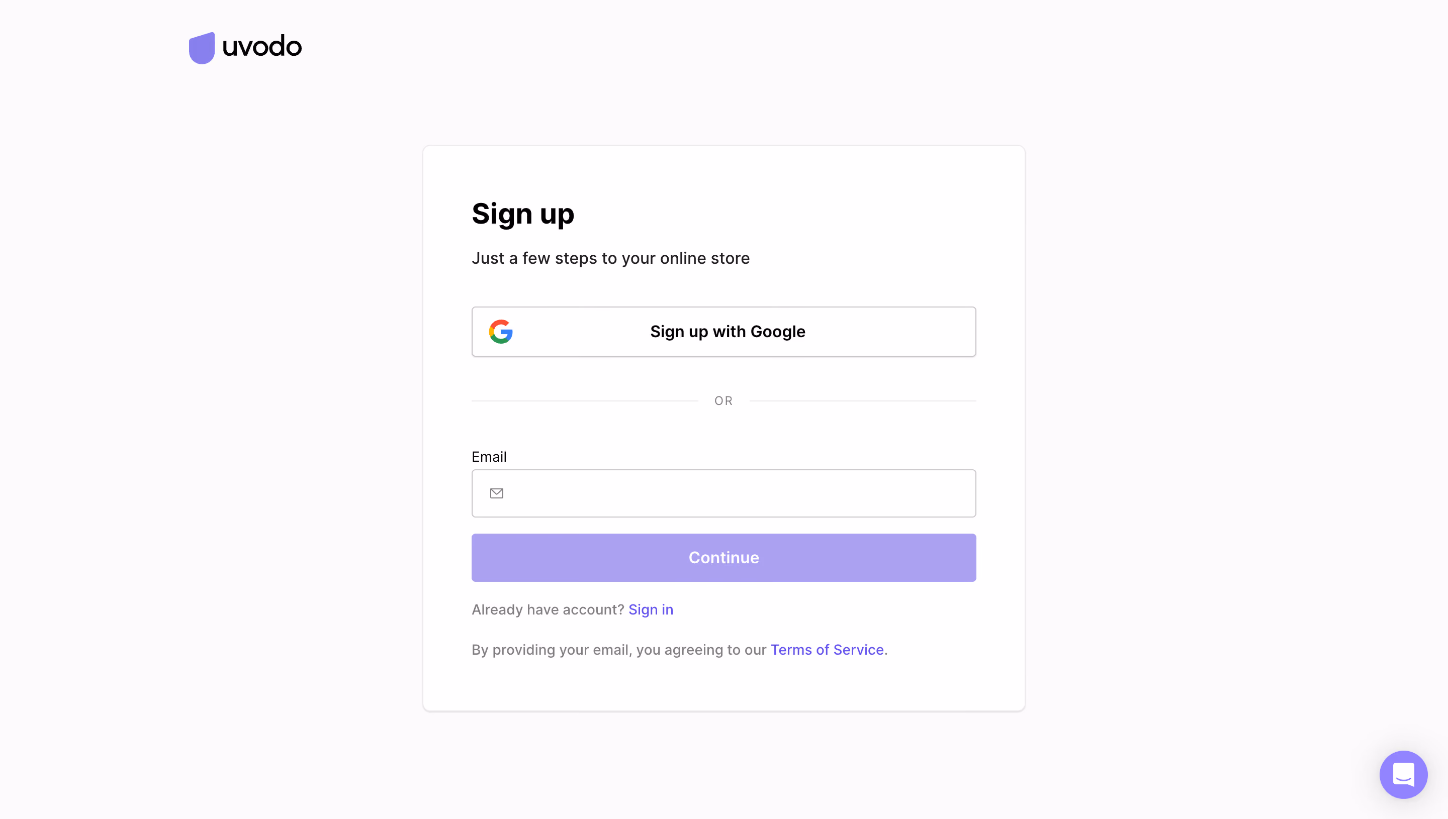 Uvodo Uvodo Signup