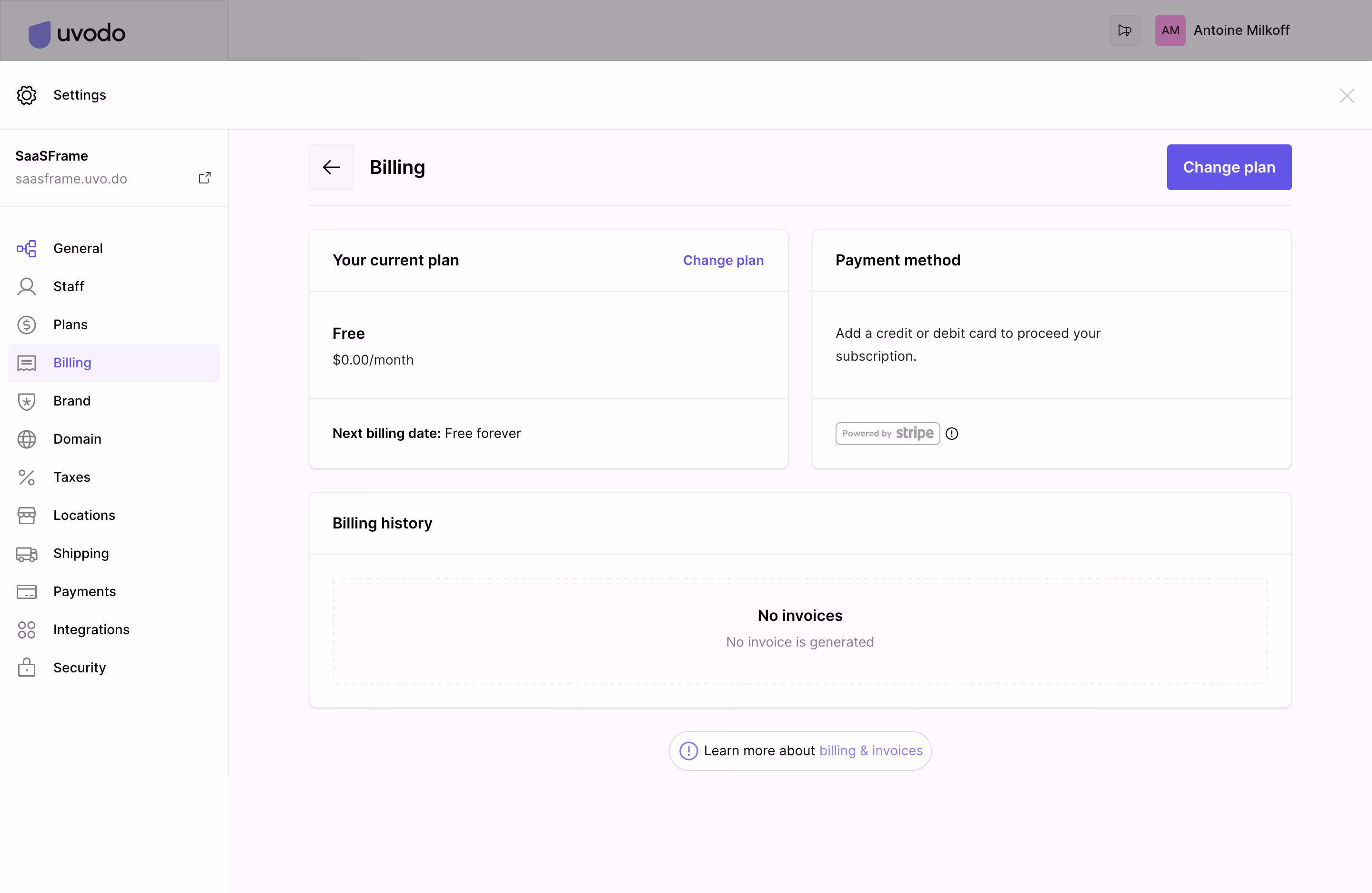 Uvodo Billing