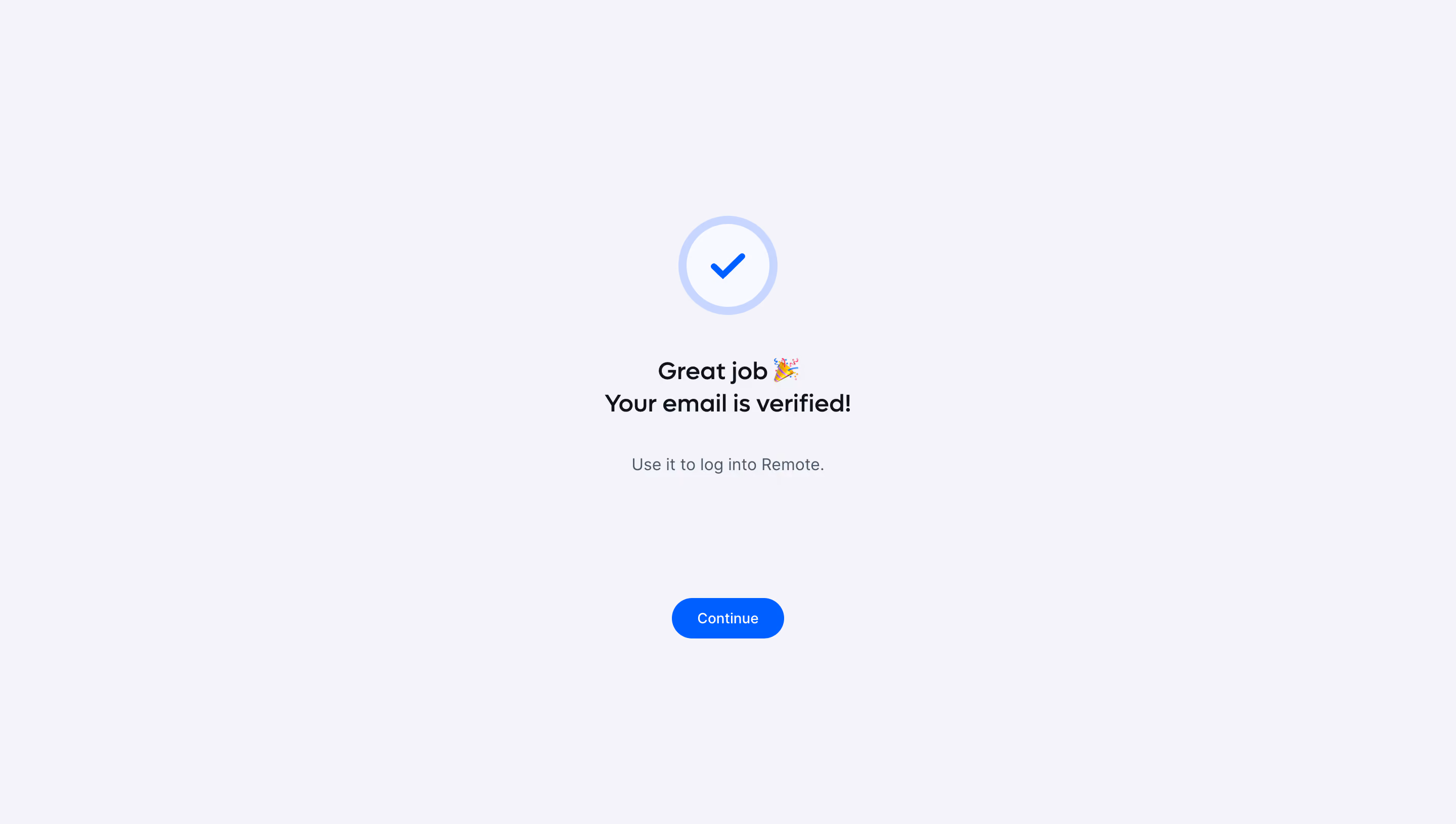 Remote Email Successfully Verified