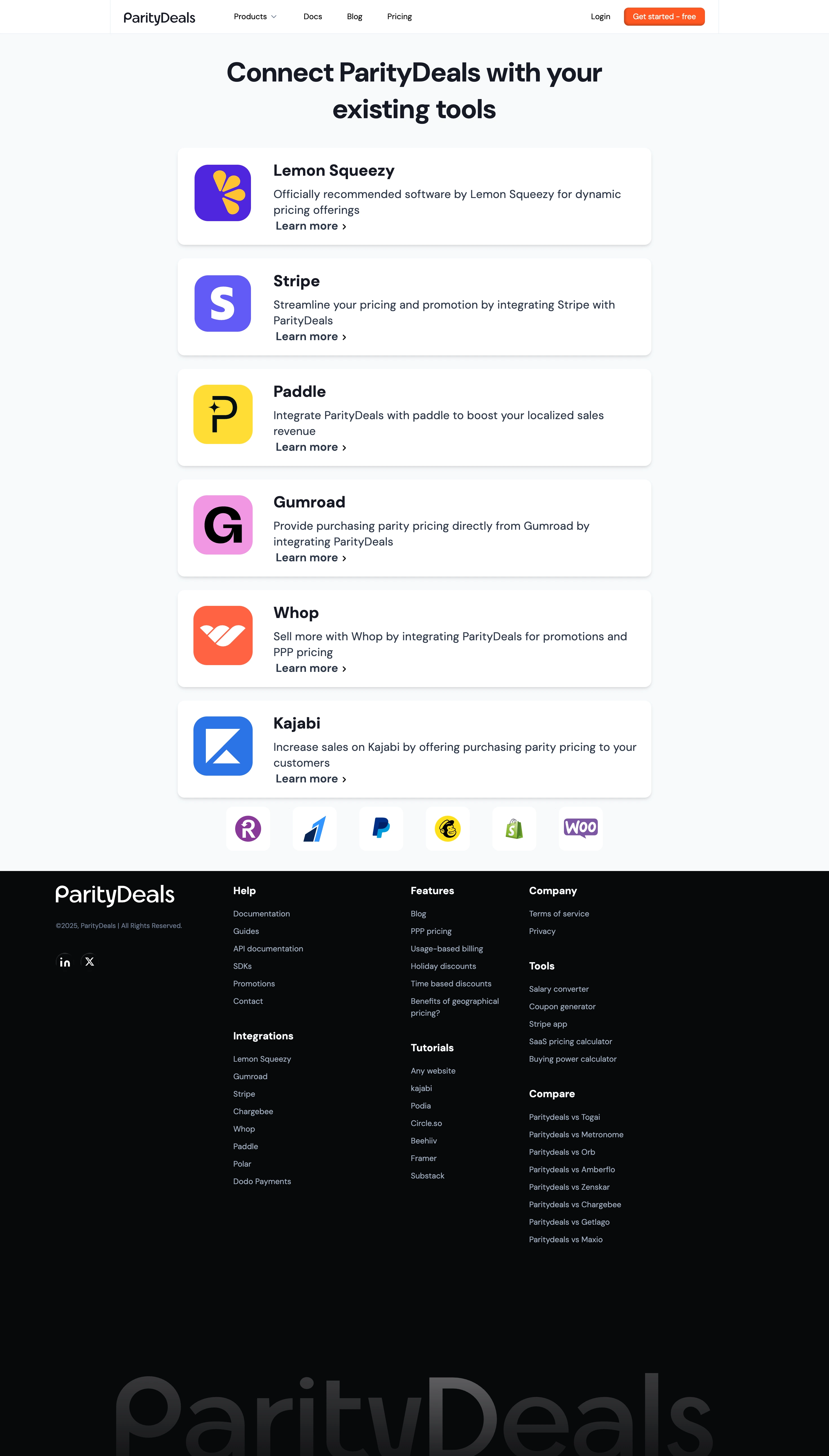 ParityDeals Integrations Library