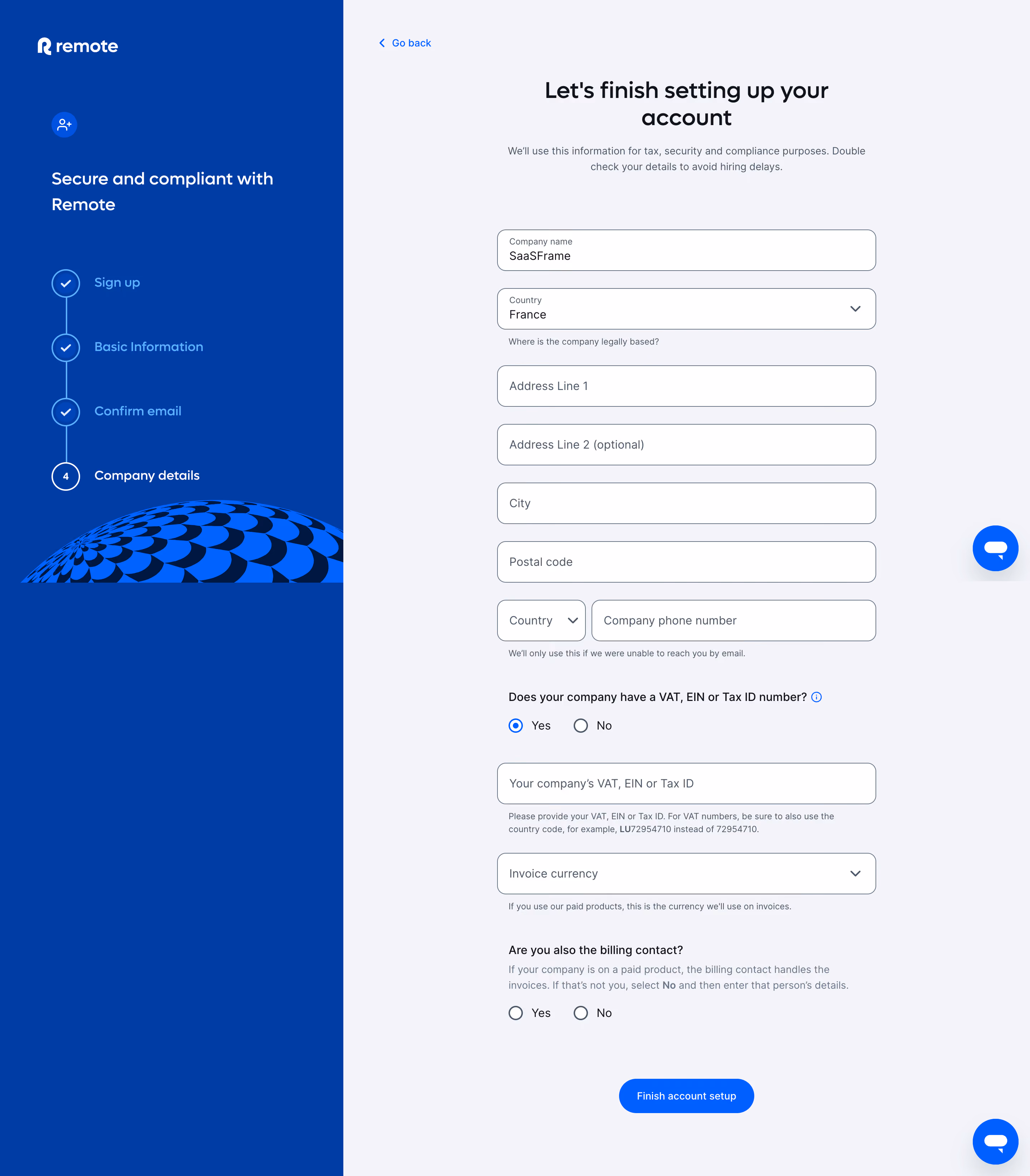 Remote Complete Company Details
