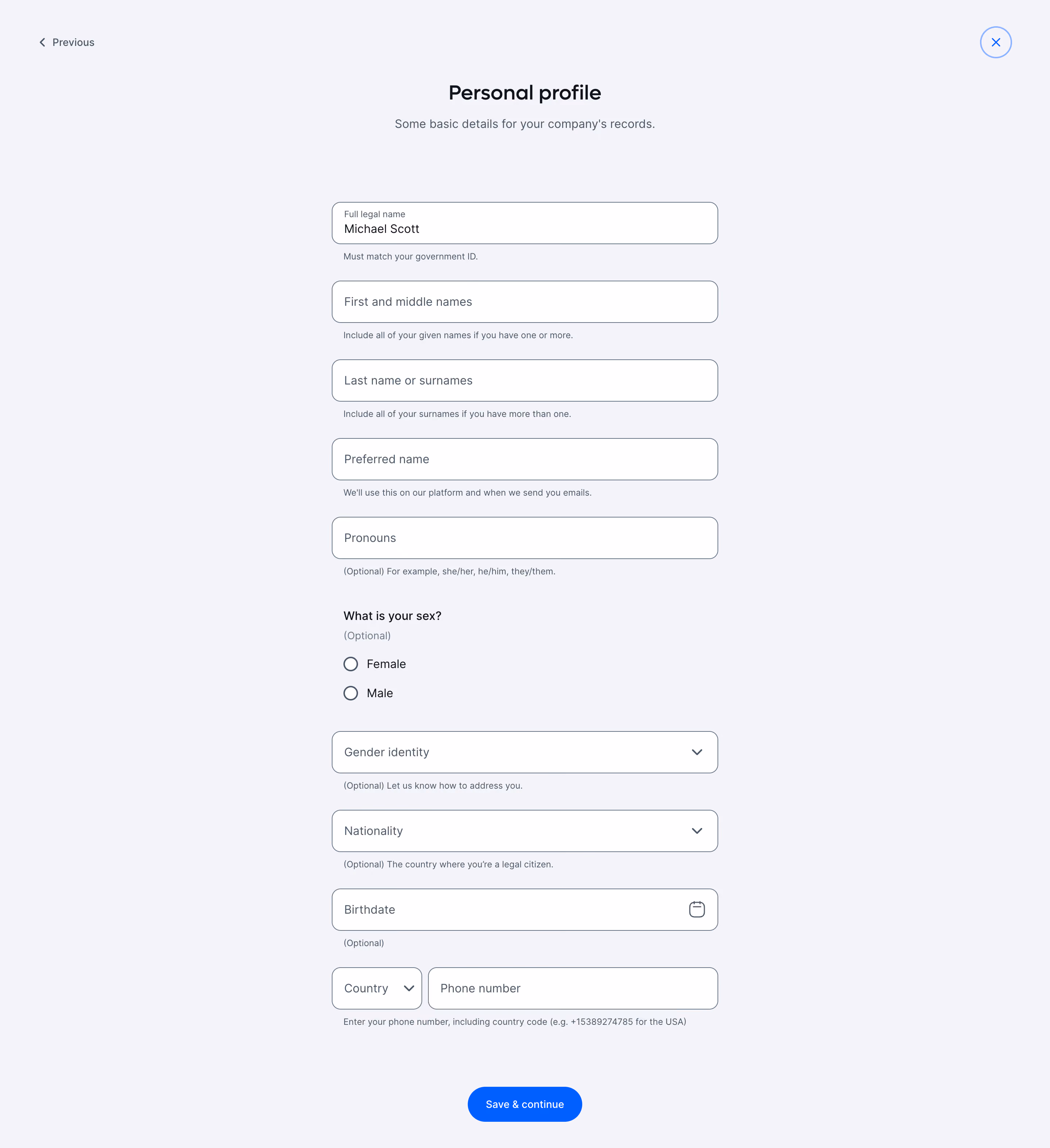 Remote Employee Profile Setup