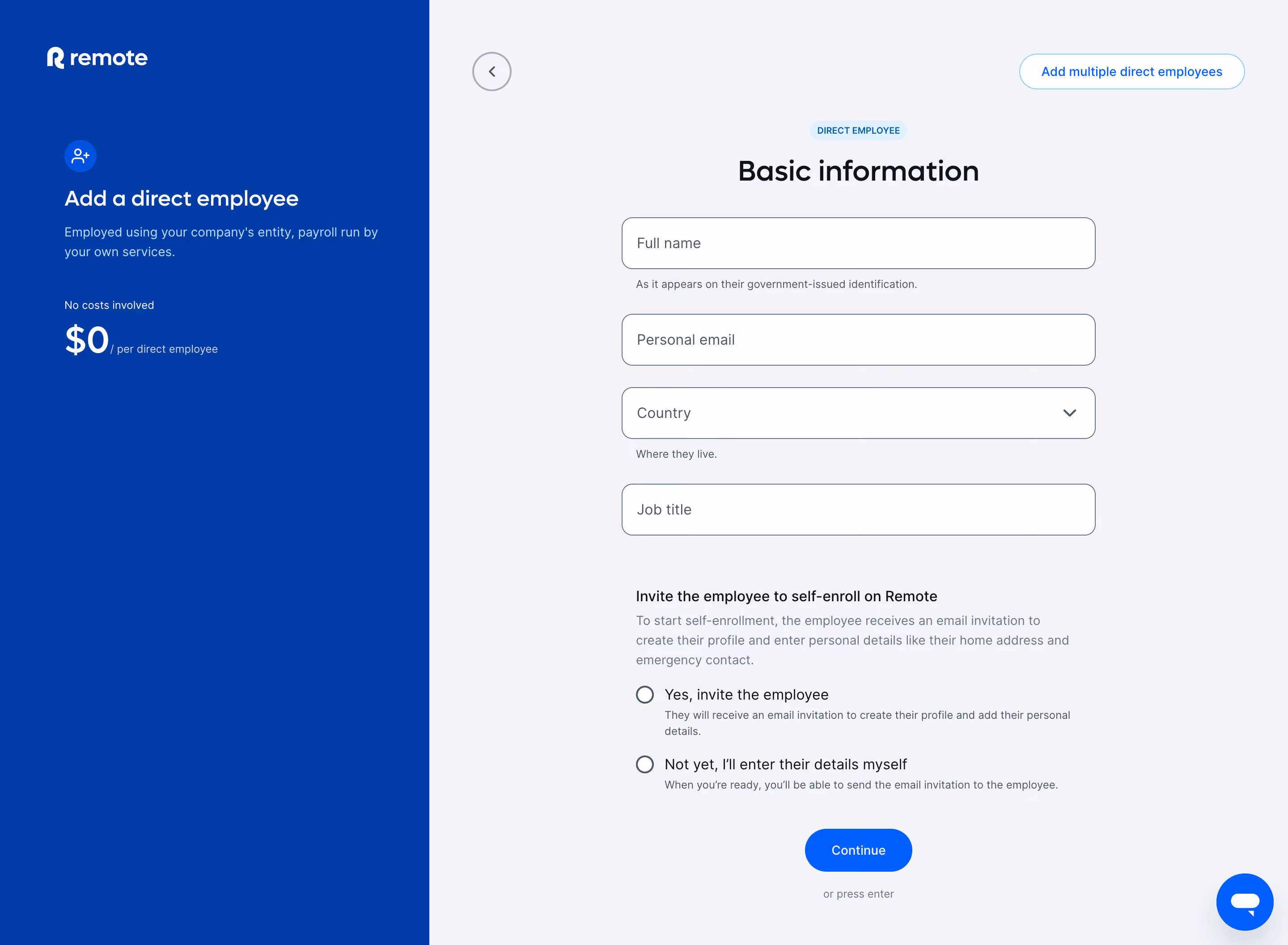 Remote Add A New Hire